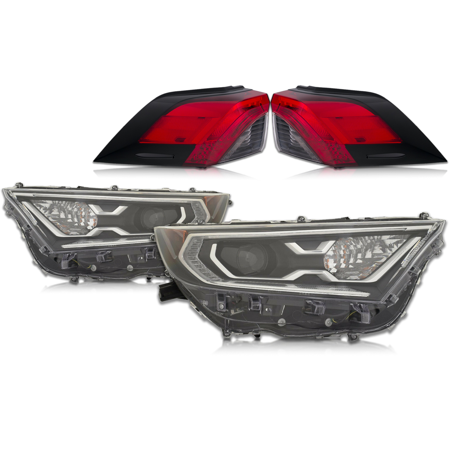 Headlight Set For 19-21 Toyota RAV4; CAPA Certified