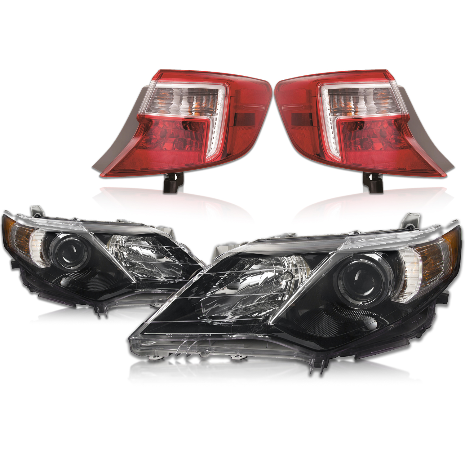 Headlight Set For 12-14 Toyota Camry; CAPA Certified