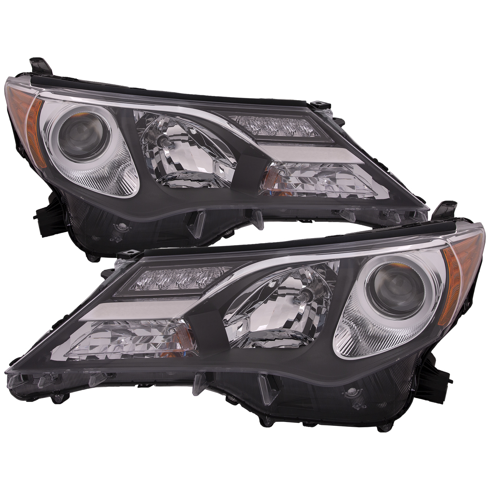 Headlight Set For 13-15 Toyota RAV4; CAPA Certified