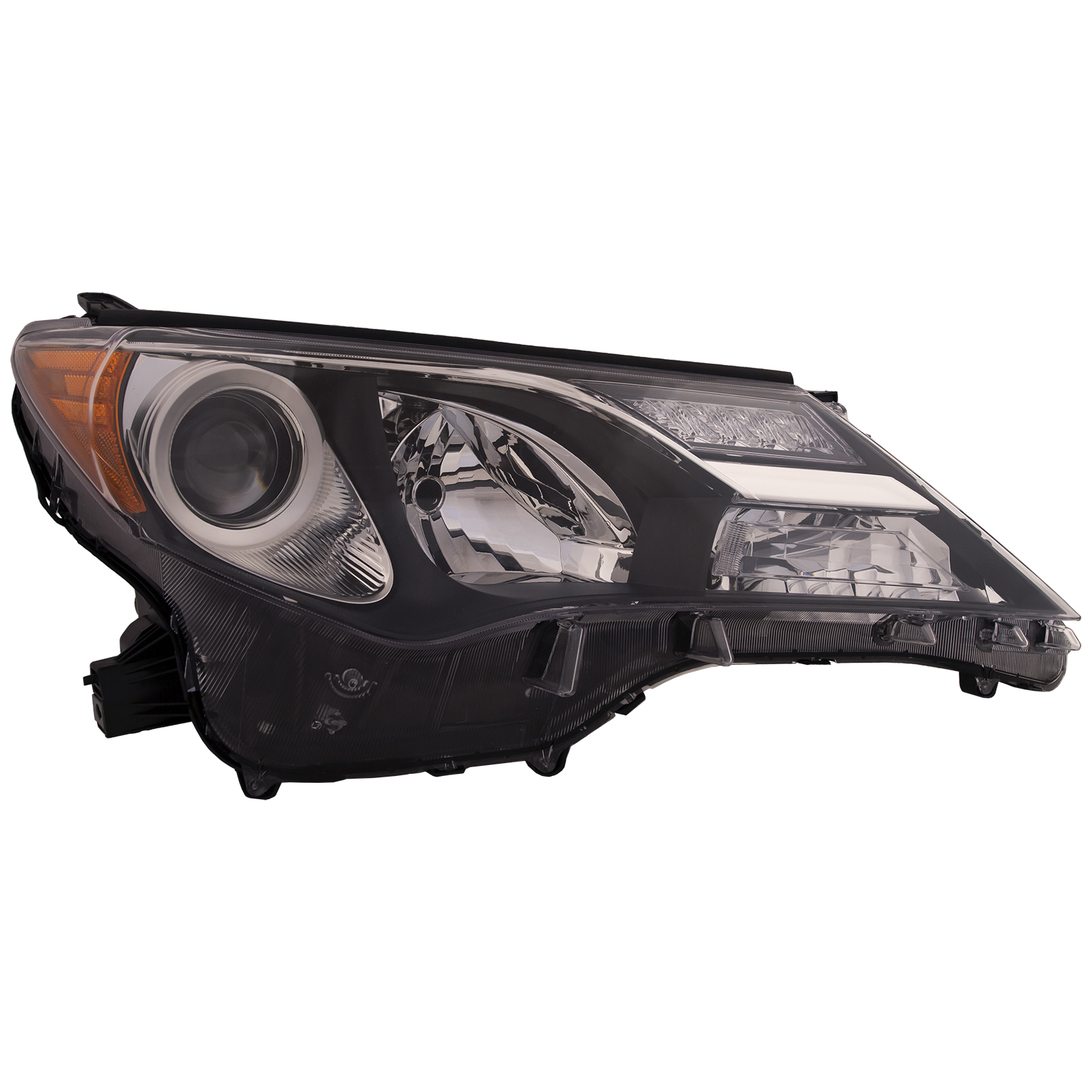 Right Passenger Side Headlight For 13-15 Toyota RAV4; CAPA Certified