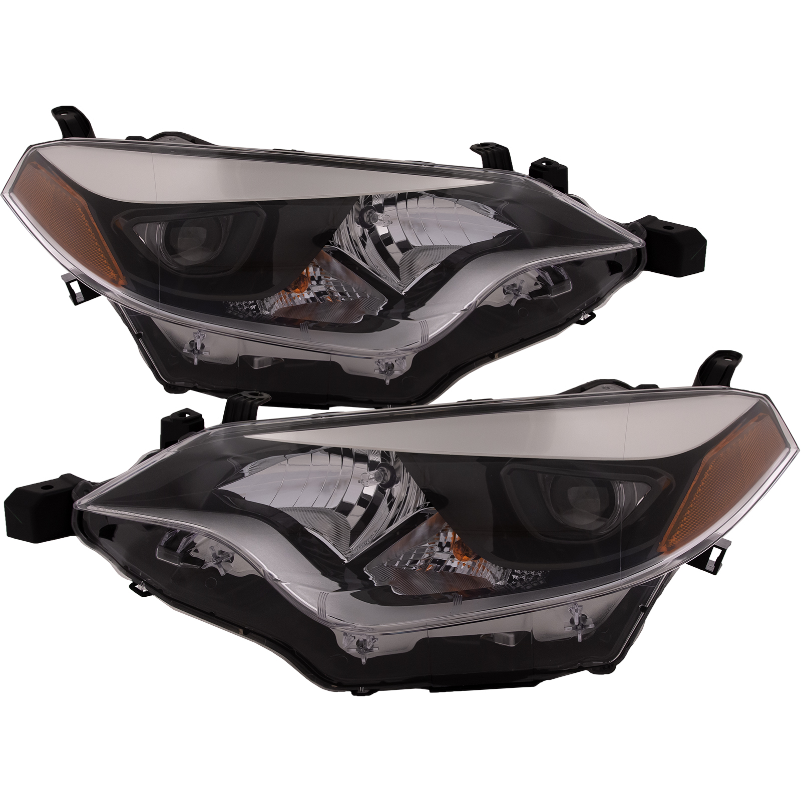 Headlight Set For 14-16 Toyota Corolla; CAPA Certified