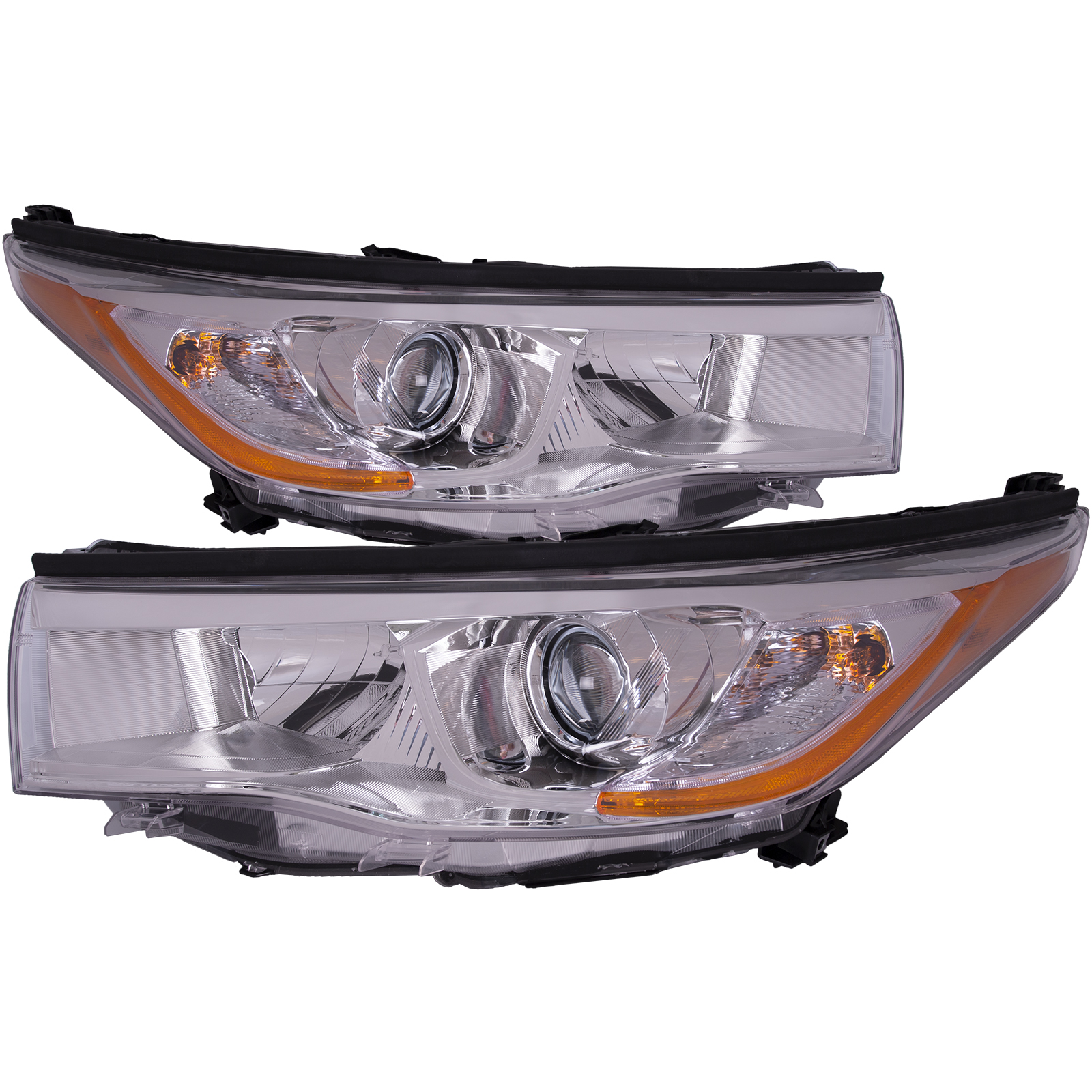 Headlight Set For 14-16 Toyota Highlander; CAPA Certified