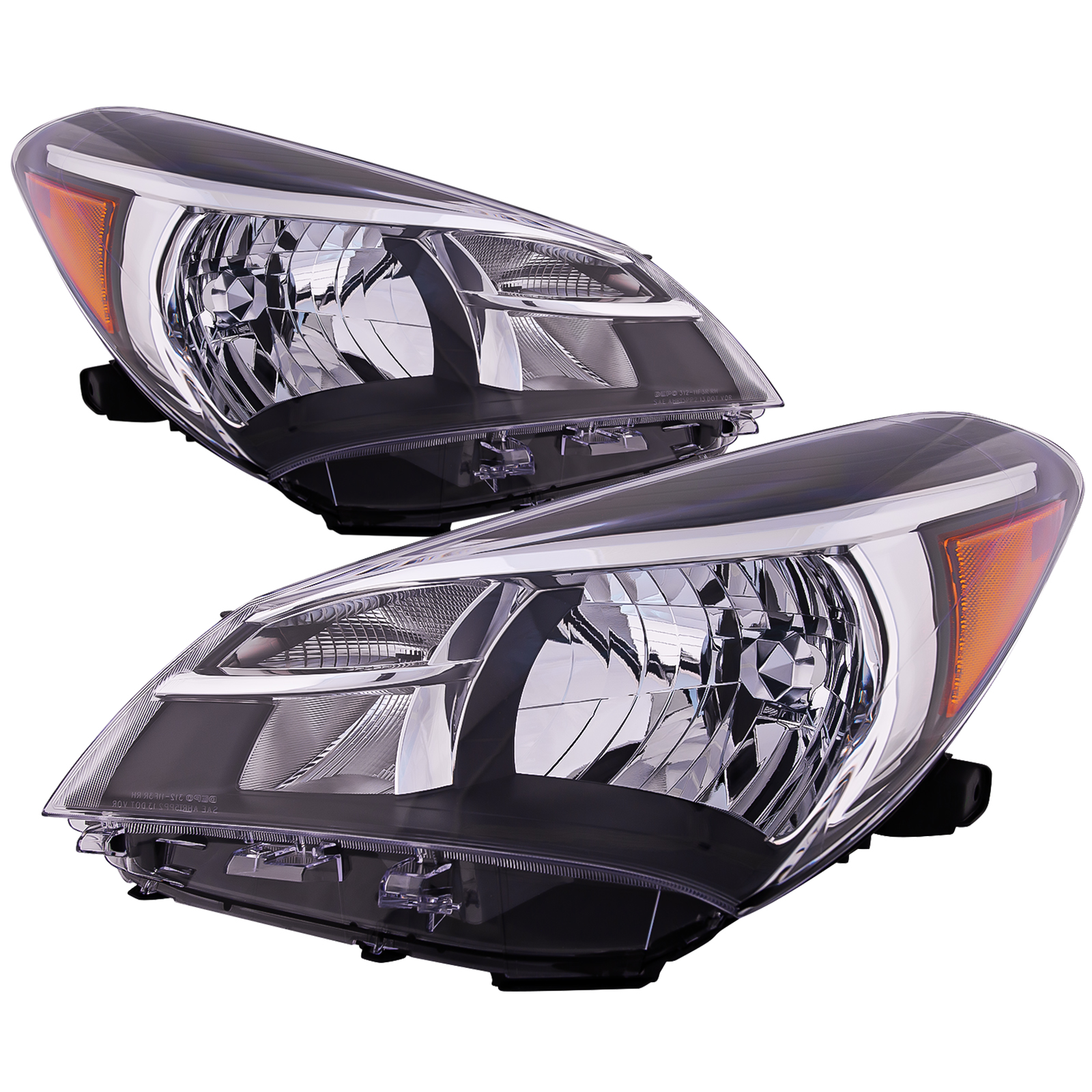 Headlight Set For 15-17 Toyota Yaris; CAPA Certified