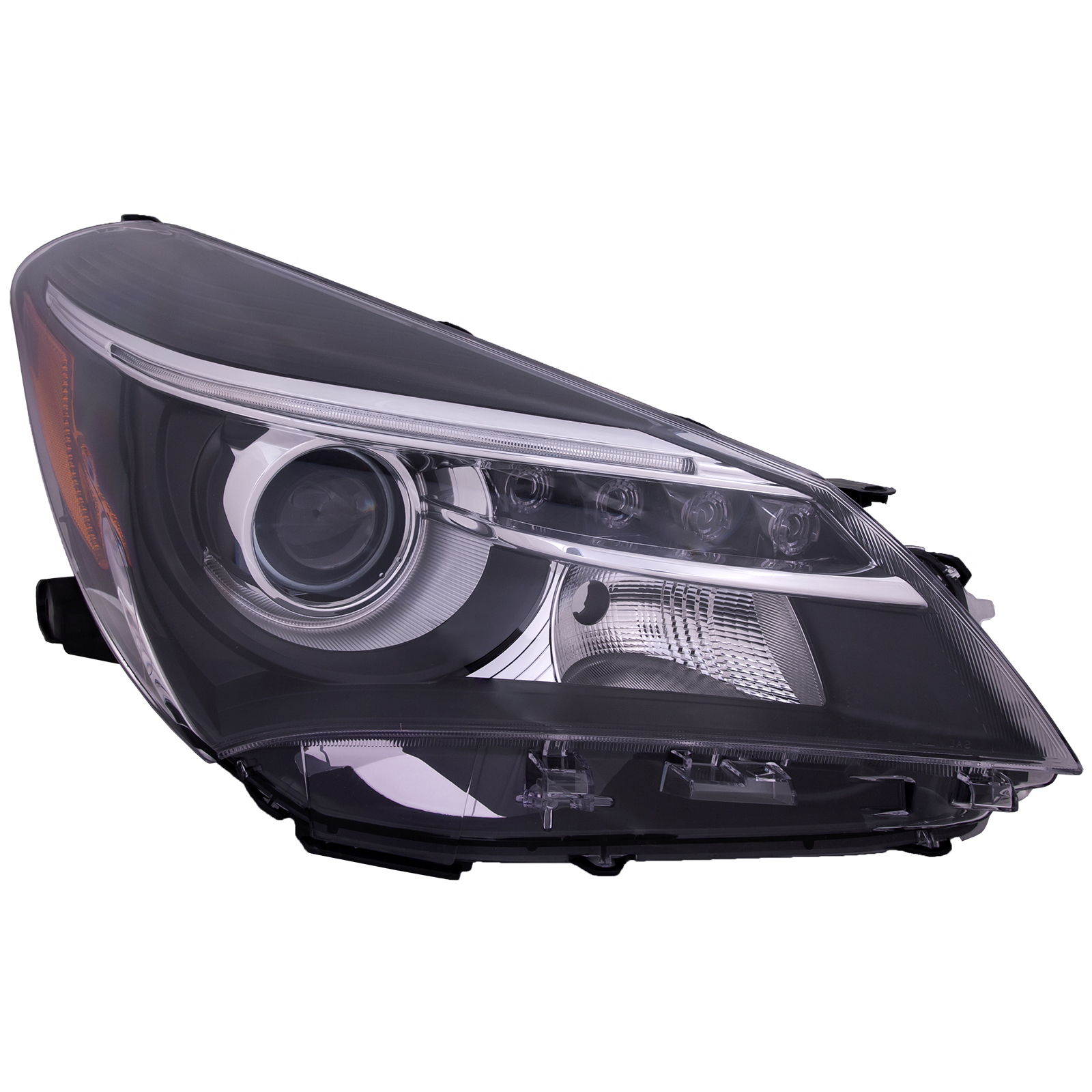 Right Passenger Side Headlight For 15-17 Toyota Yaris; CAPA Certified