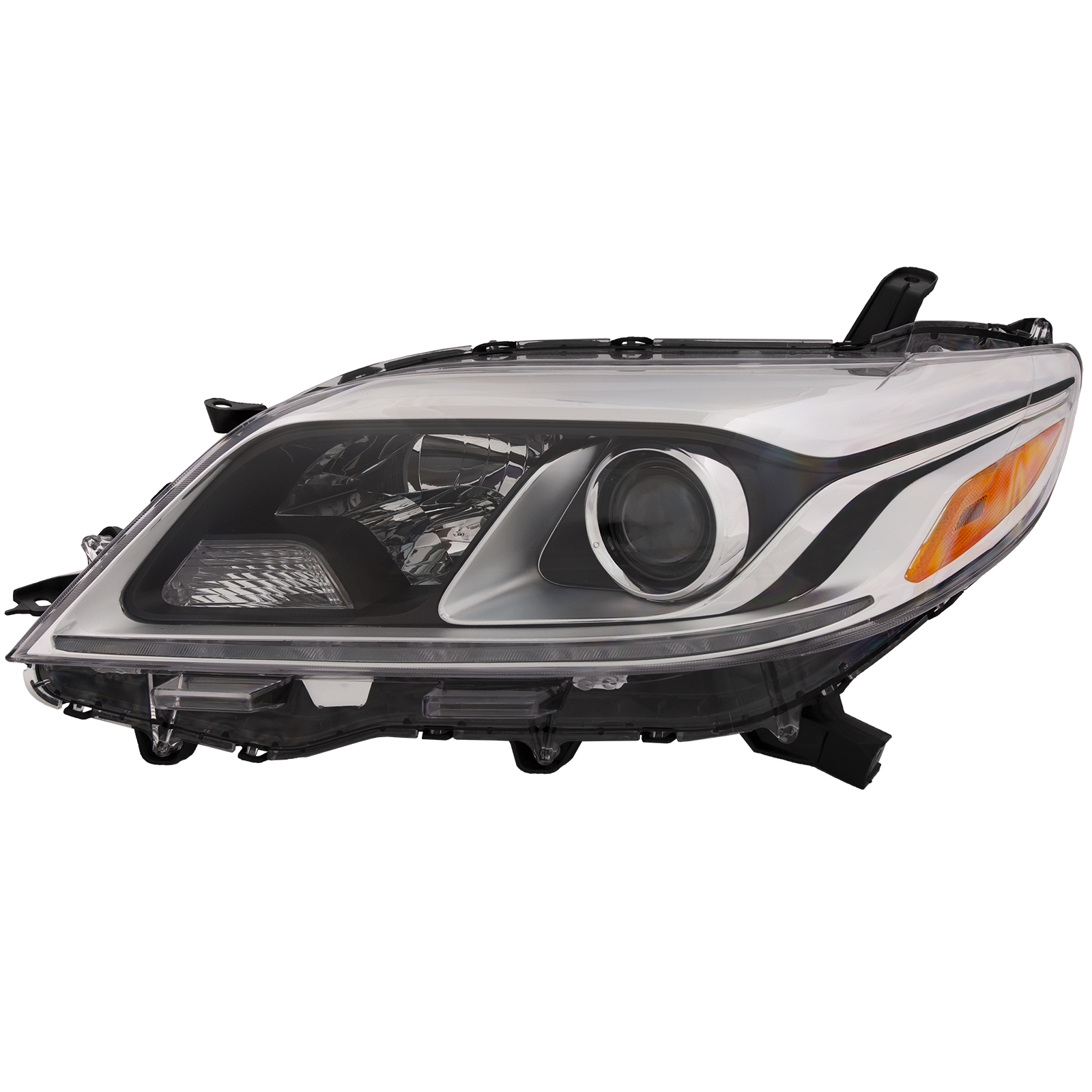 Left Driver Side Headlight For 15-20 Toyota Sienna; CAPA Certified