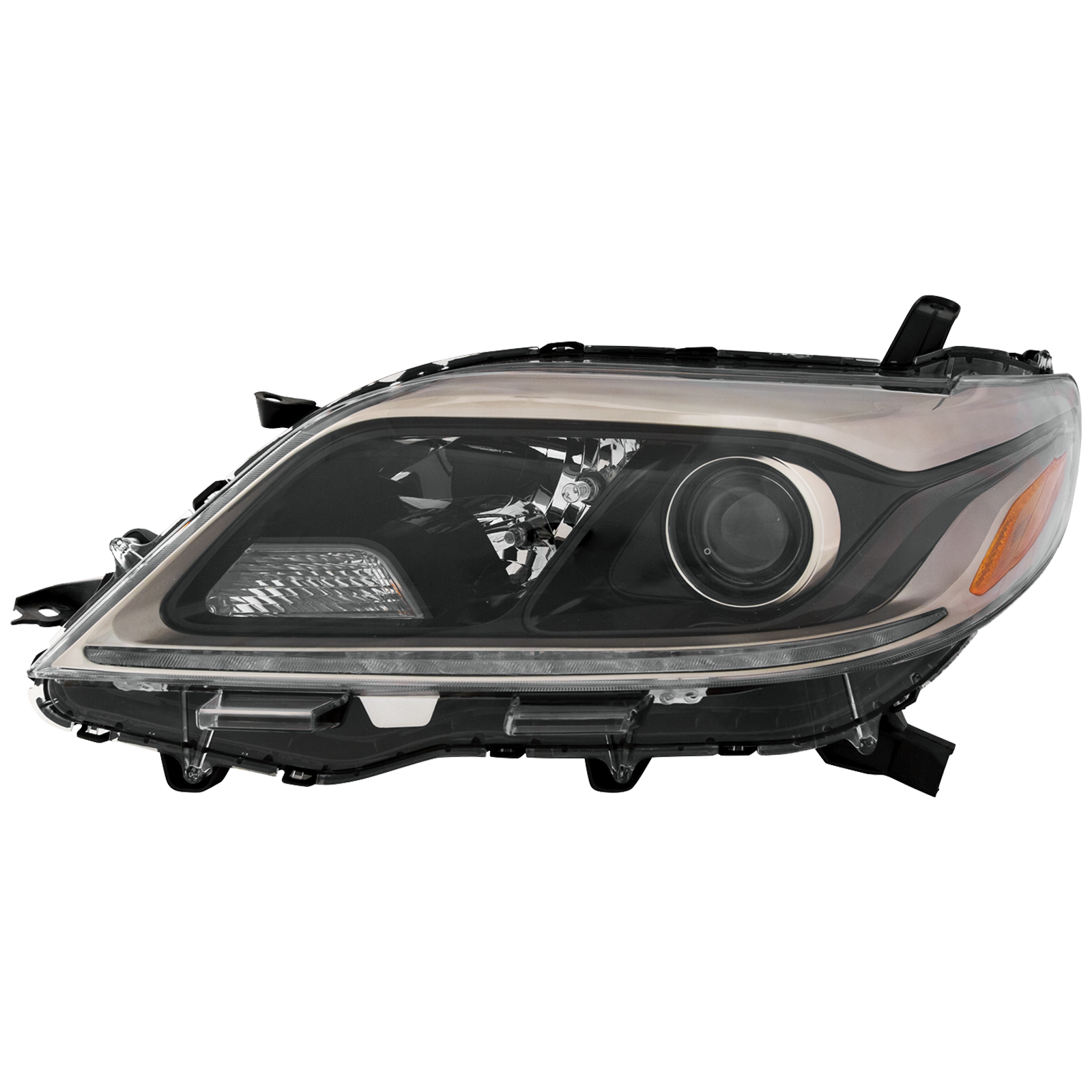 Left Driver Side Headlight For 15-20 Toyota Sienna; CAPA Certified