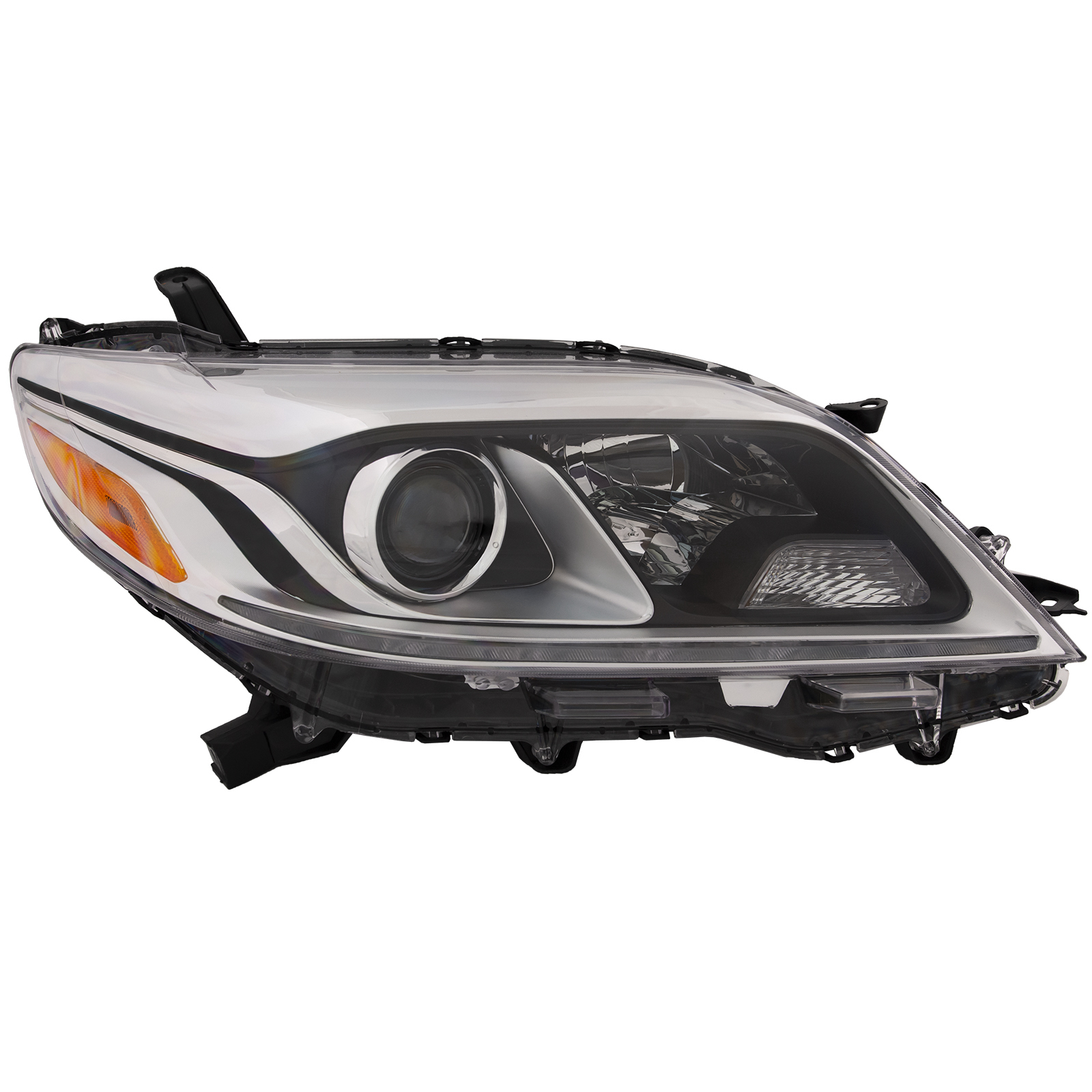 Right Passenger Side Headlight For 15-20 Toyota Sienna; CAPA Certified