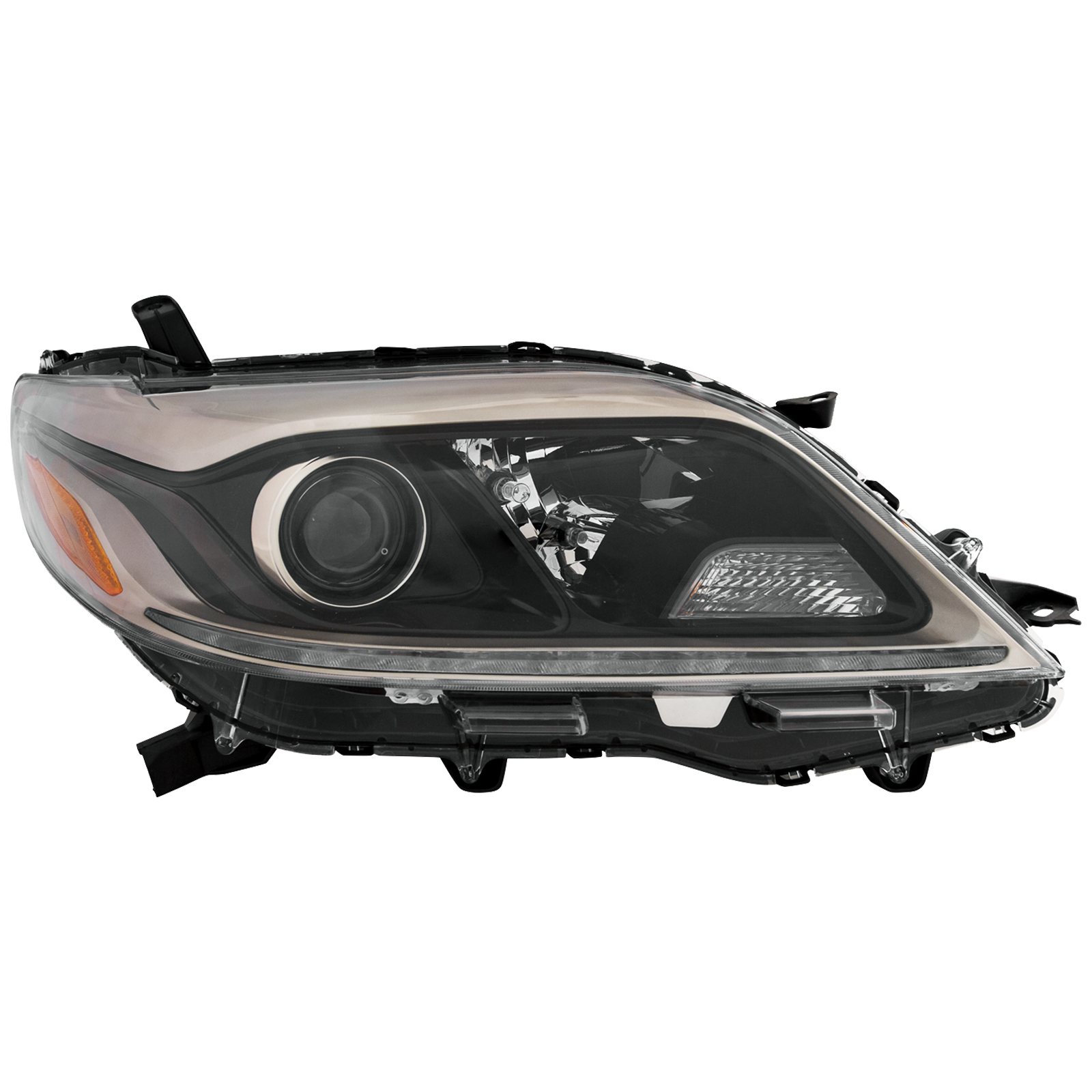 Right Passenger Side Headlight For 15-20 Toyota Sienna; CAPA Certified