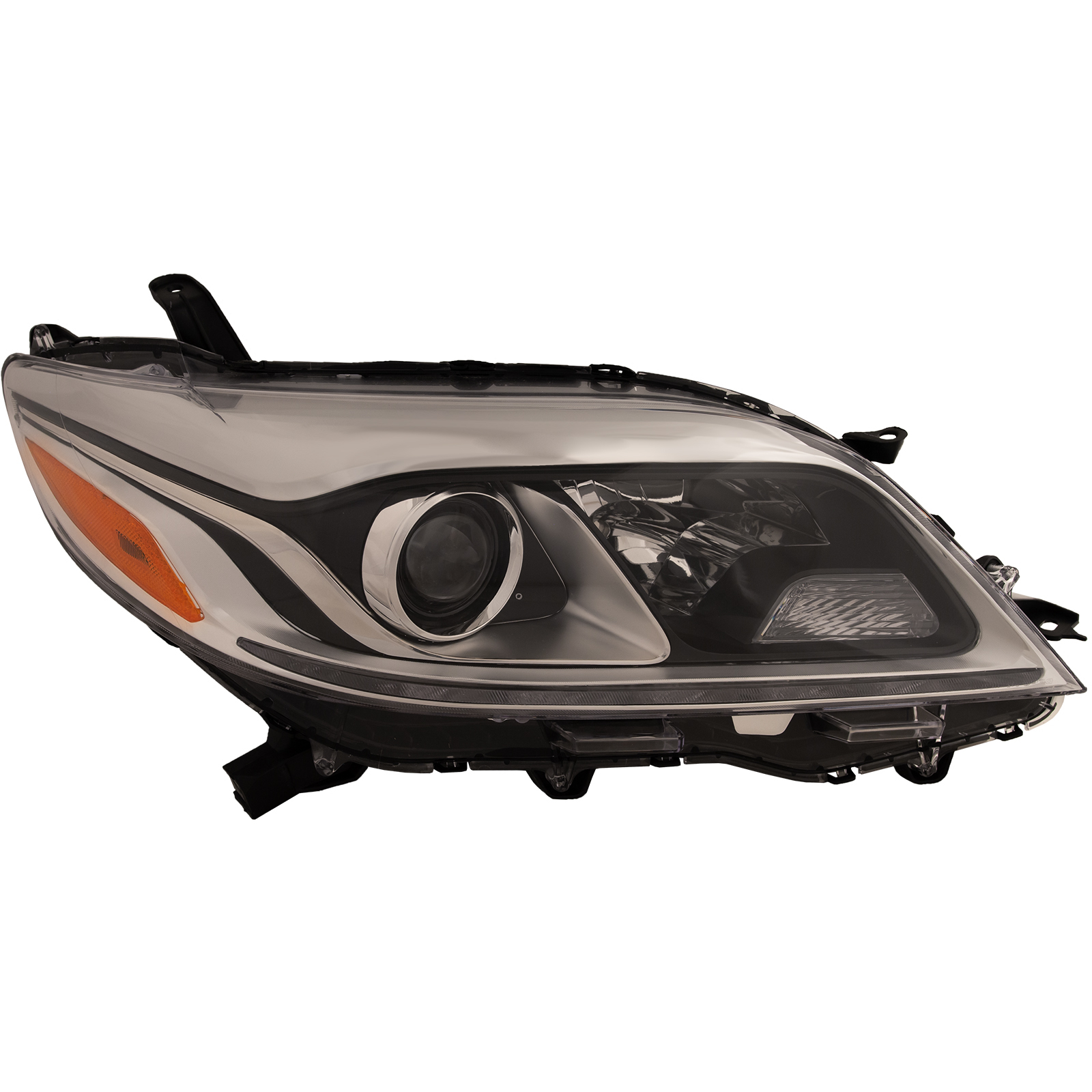 Right Passenger Side Headlight For 15-20 Toyota Sienna; CAPA Certified