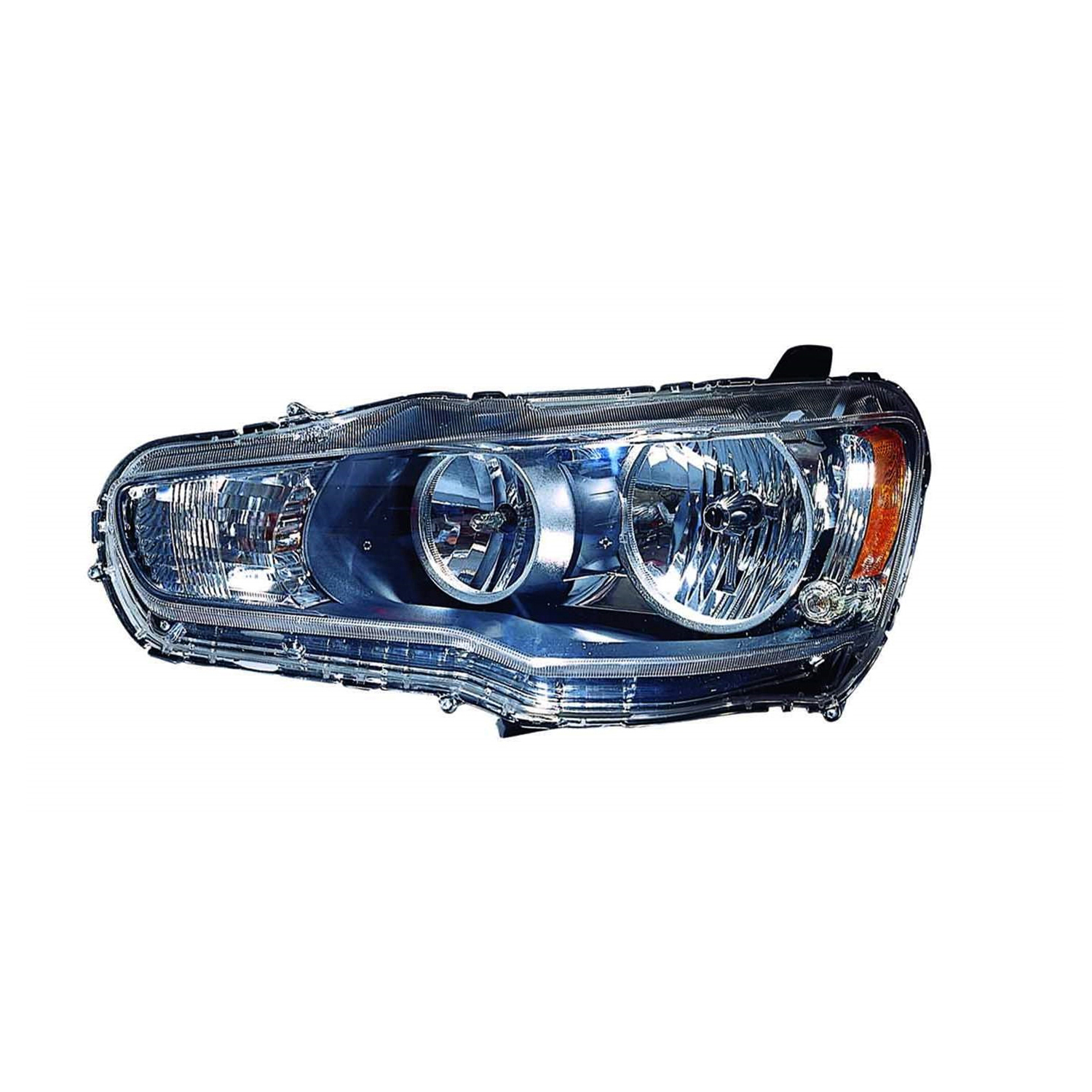 Left Driver Side Headlight For 08-09 Mitsubishi Lancer; CAPA Certified