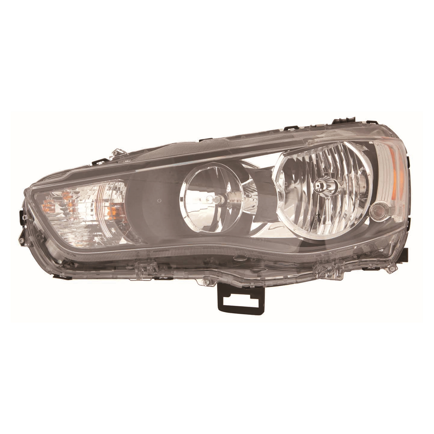 Left Driver Side Headlight For 10-13 Mitsubishi Outlander; CAPA Certified