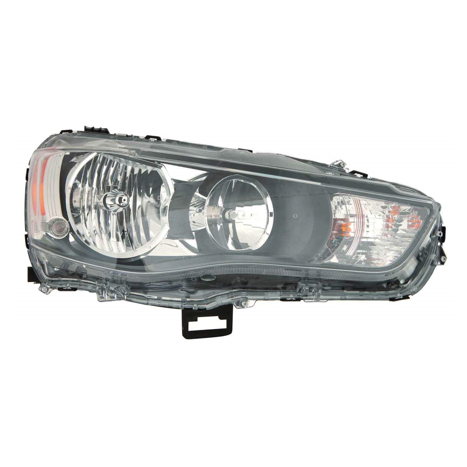 Right Passenger Side Headlight For 10-13 Mitsubishi Outlander; CAPA Certified