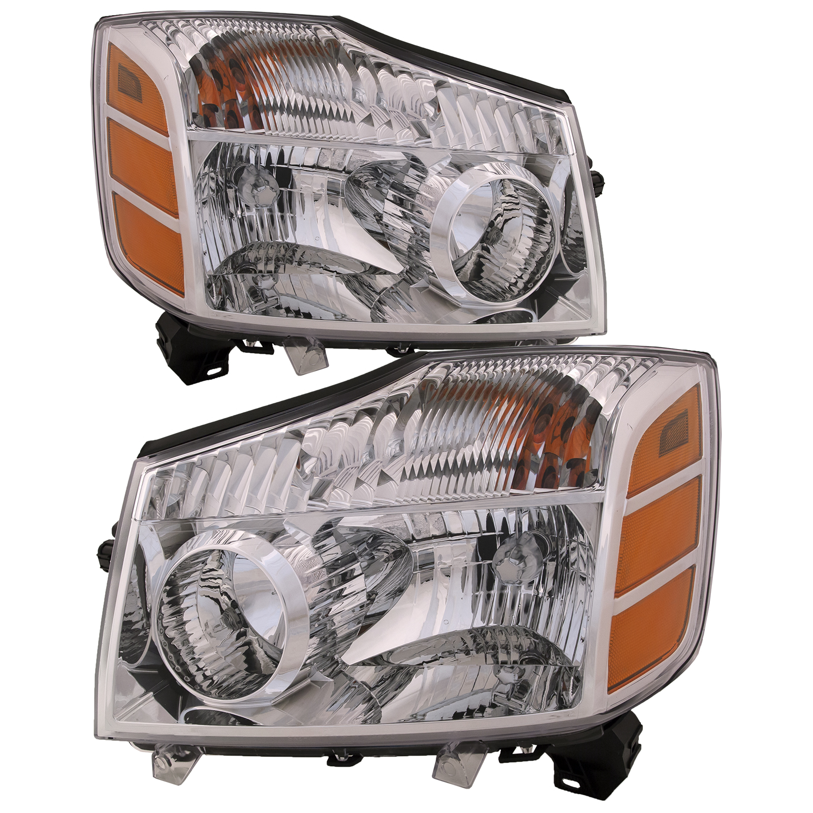 Headlight Set For 05-07 Nissan Armada, 04 Nissan Pathfinder Armada, 04-07 Nissan Titan; CAPA Certified