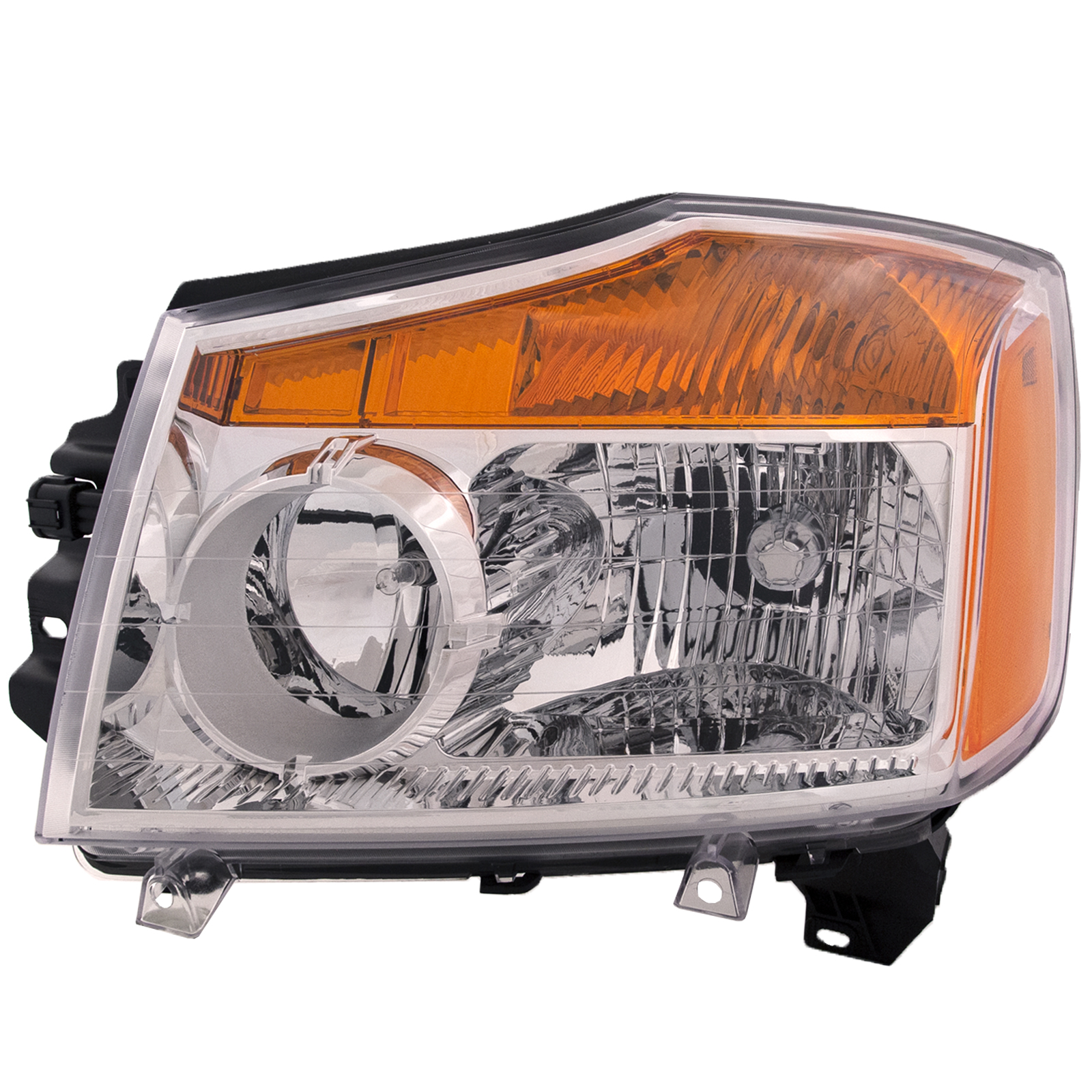 Left Driver Side Headlight For 08-15 Nissan Titan; CAPA Certified
