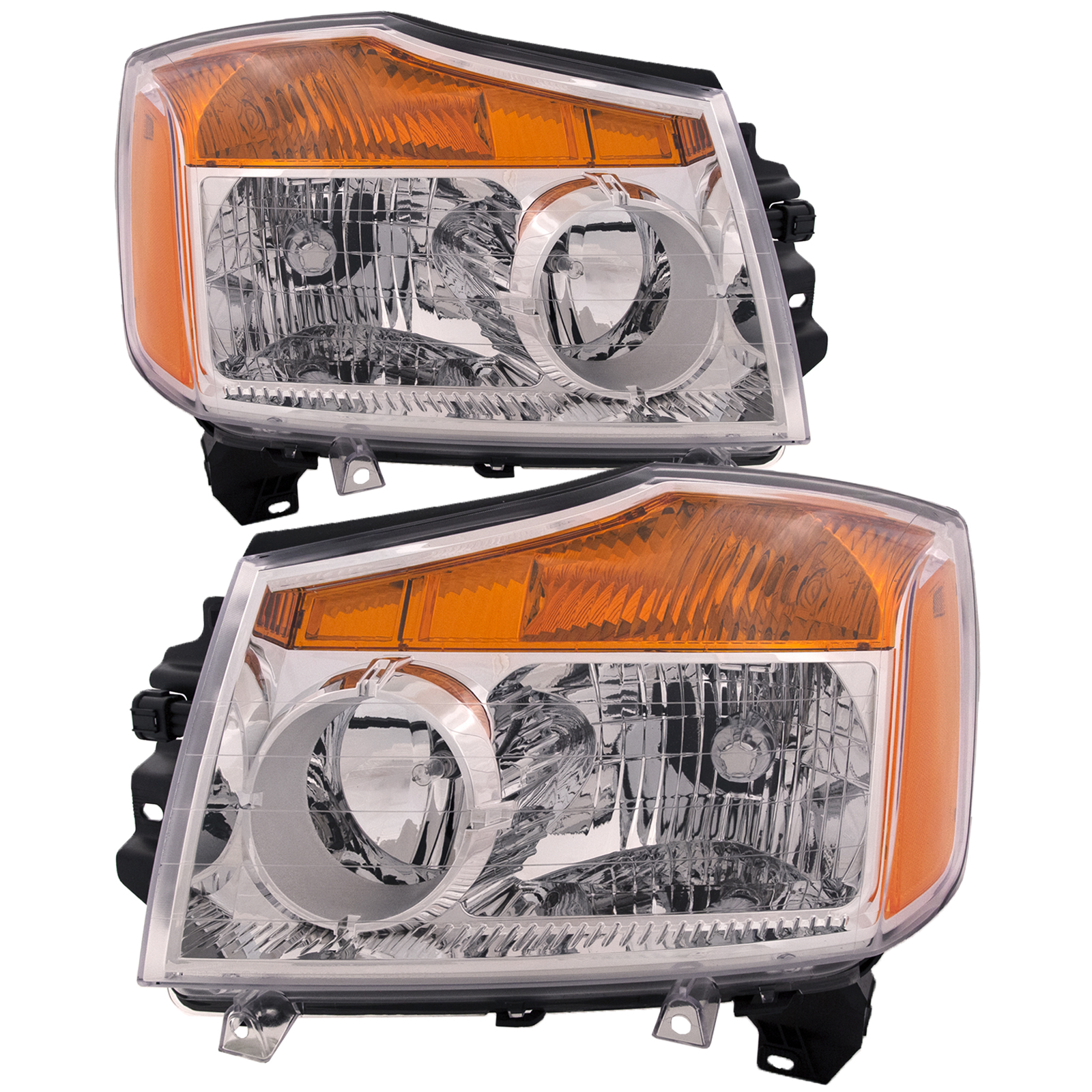 Headlight Set For 08-15 Nissan Titan; CAPA Certified