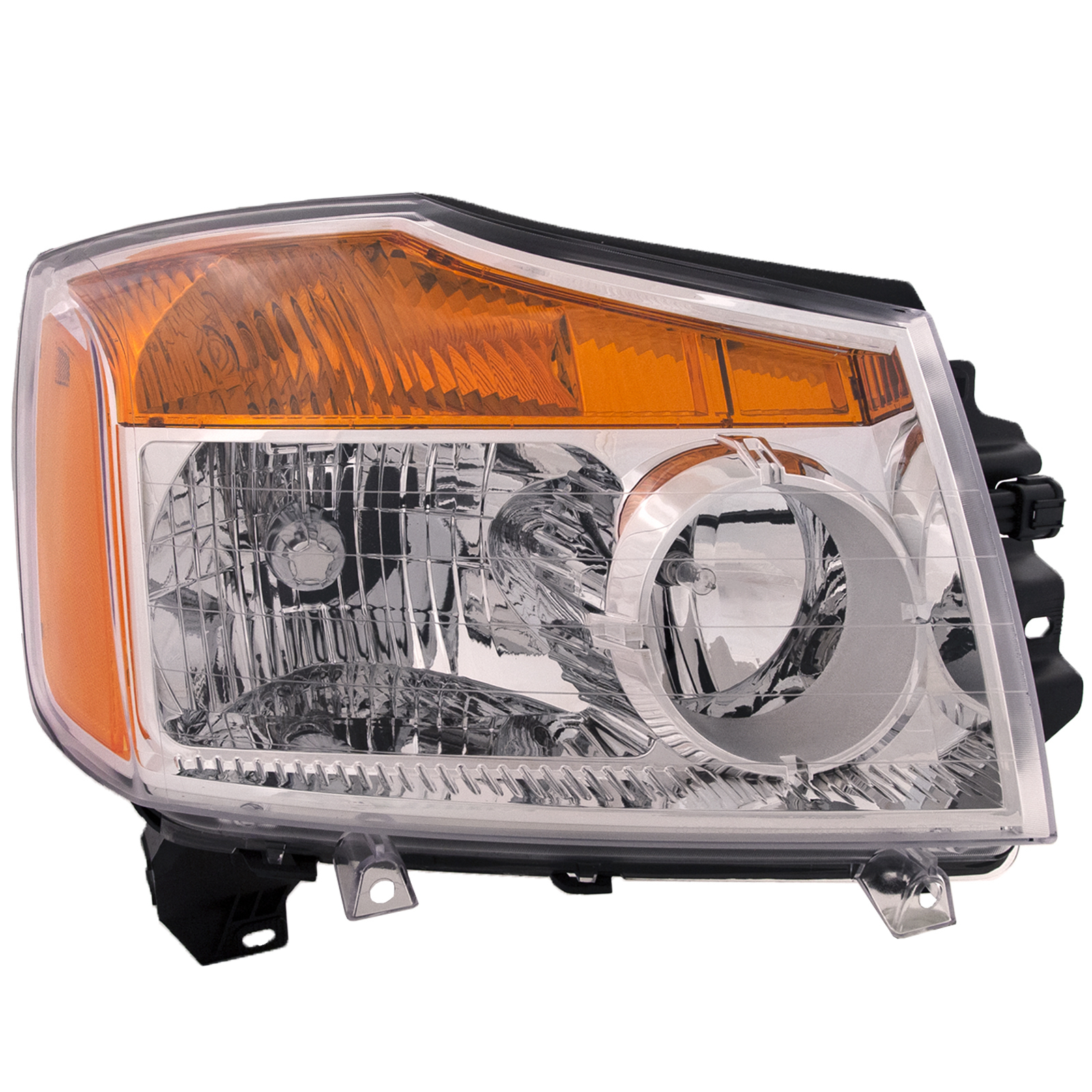 Right Passenger Side Headlight For 08-15 Nissan Titan; CAPA Certified