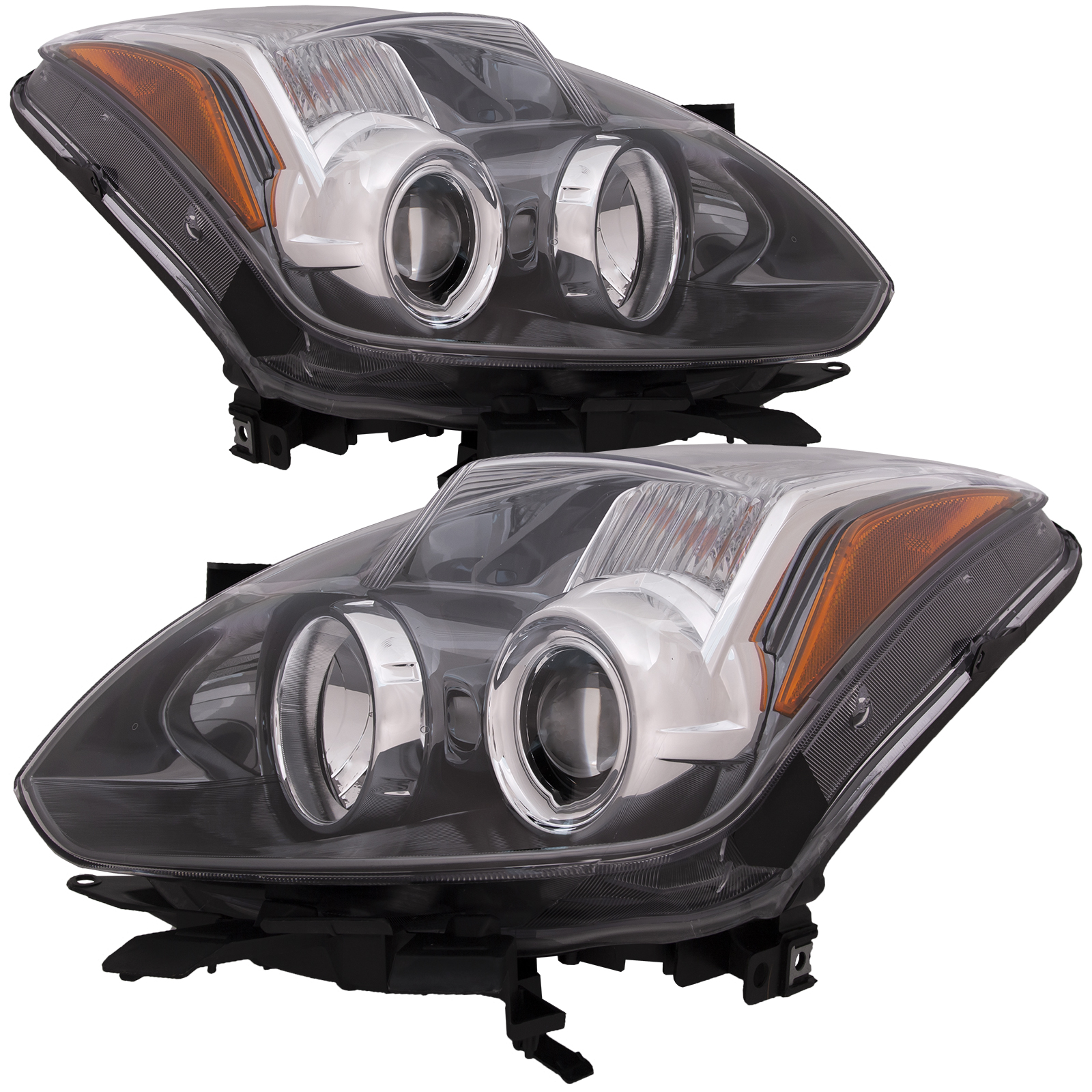 Headlight Set For 10-13 Nissan Altima; CAPA Certified