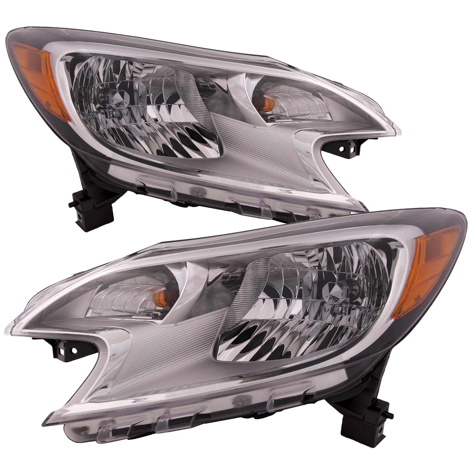 Headlight Set For 15-16 Nissan Versa Note; CAPA Certified