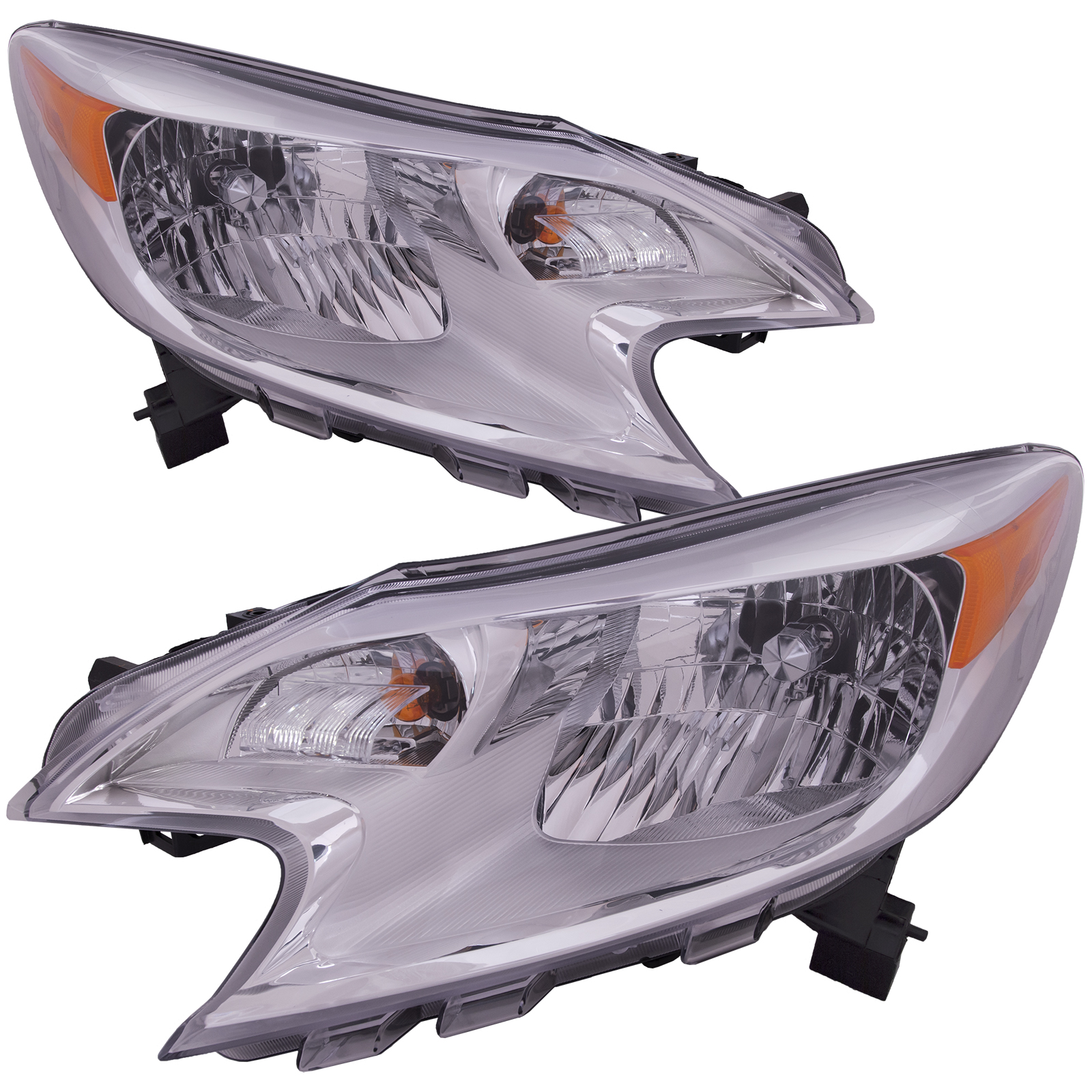 Headlight Set For 14-16 Nissan Versa Note; CAPA Certified