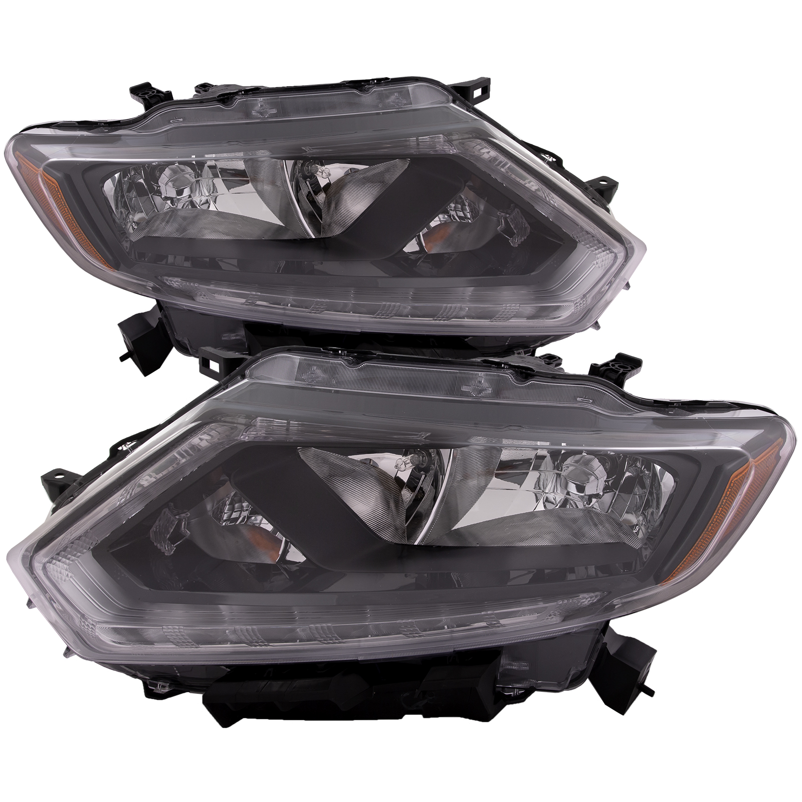 Headlight Set For 14-16 Nissan Rogue; CAPA Certified
