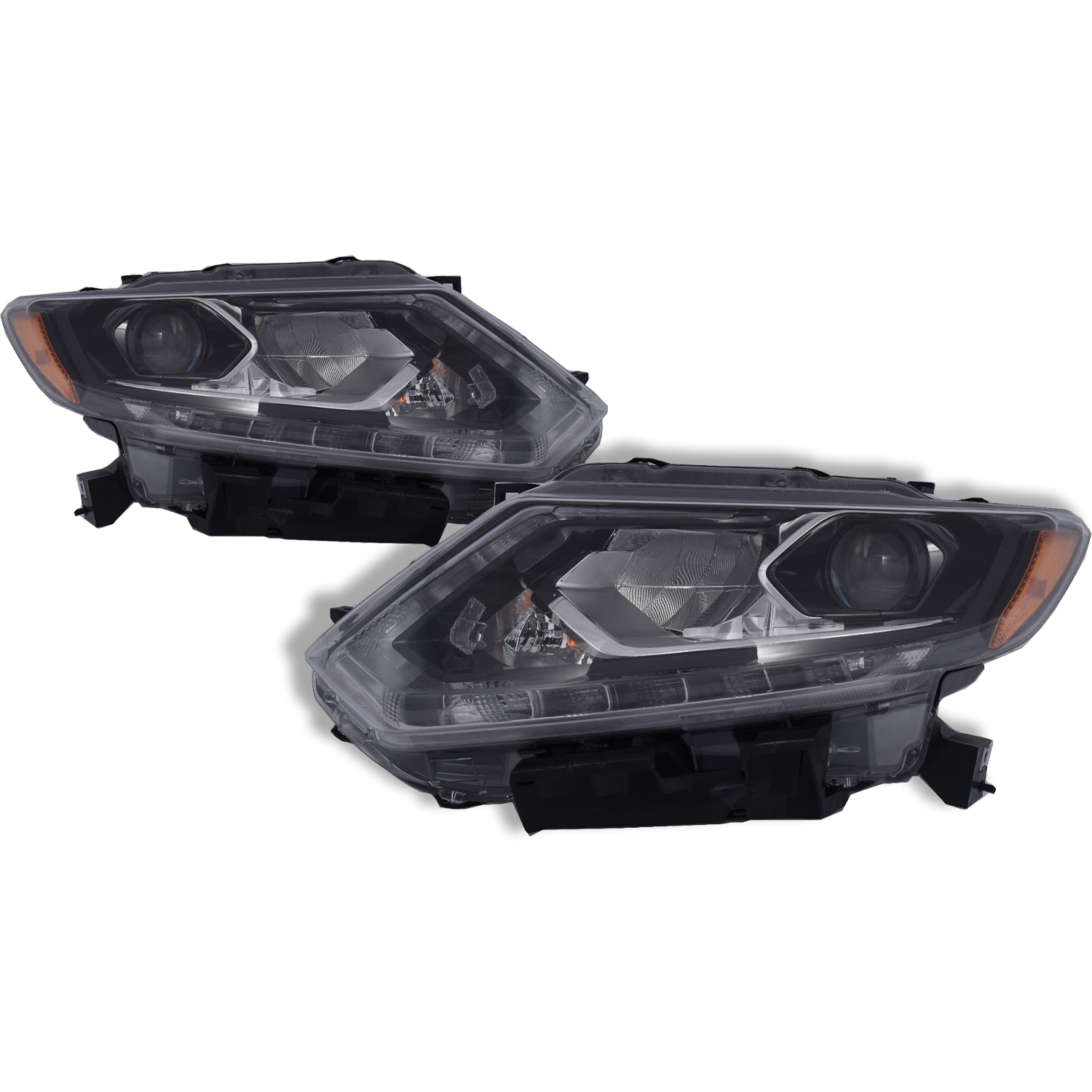 Headlight Set For 16 Nissan Rogue; CAPA Certified
