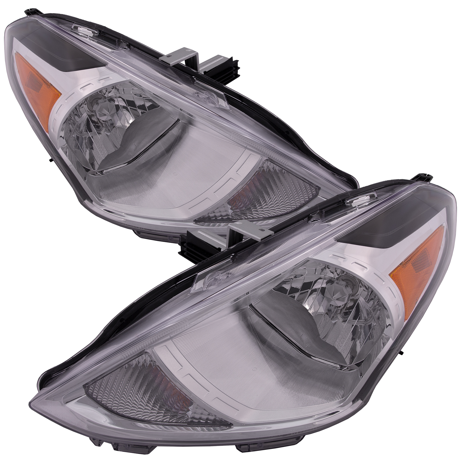 Headlight Set For 15-19 Nissan Versa; CAPA Certified
