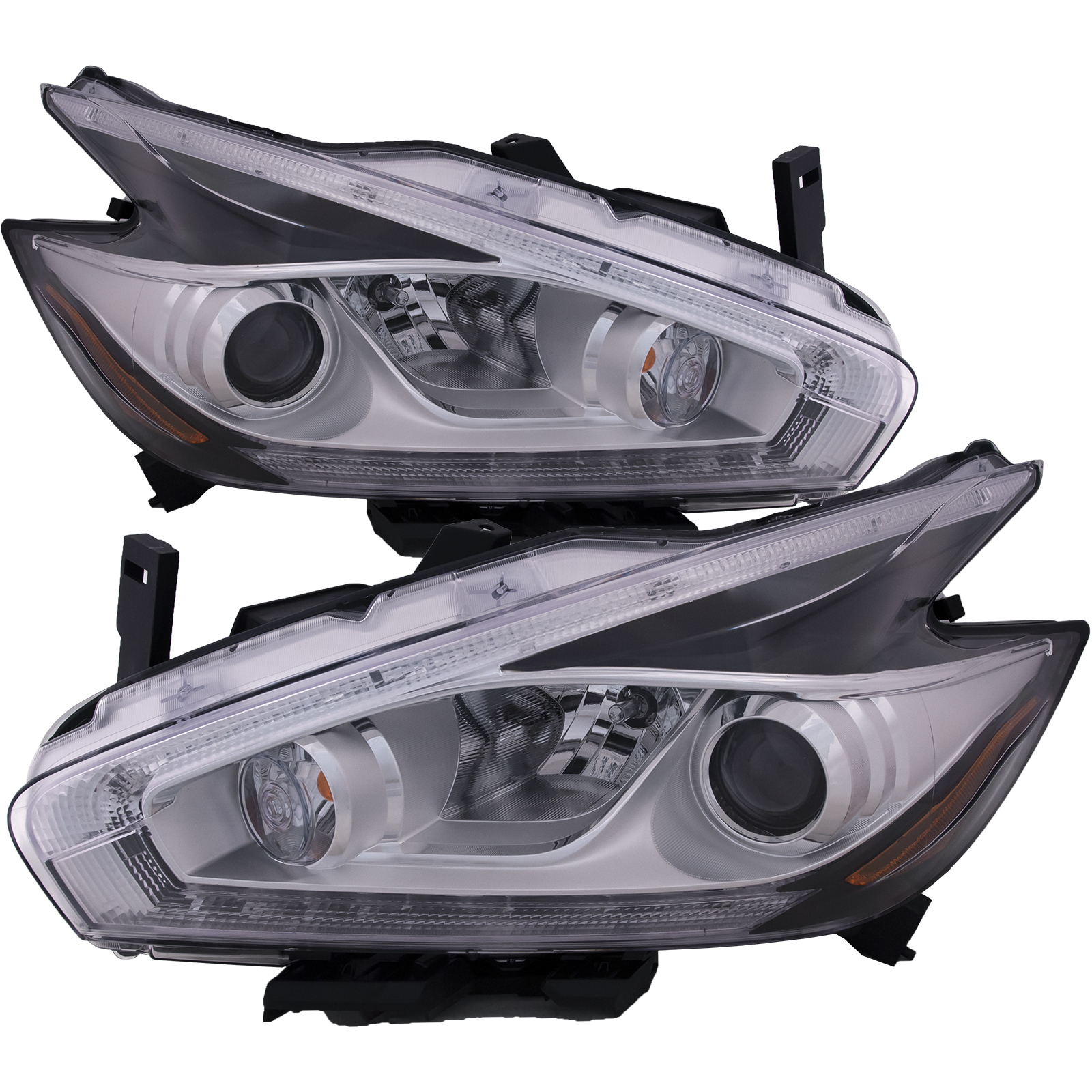 Headlight Set For 16-18 Nissan Murano; CAPA Certified