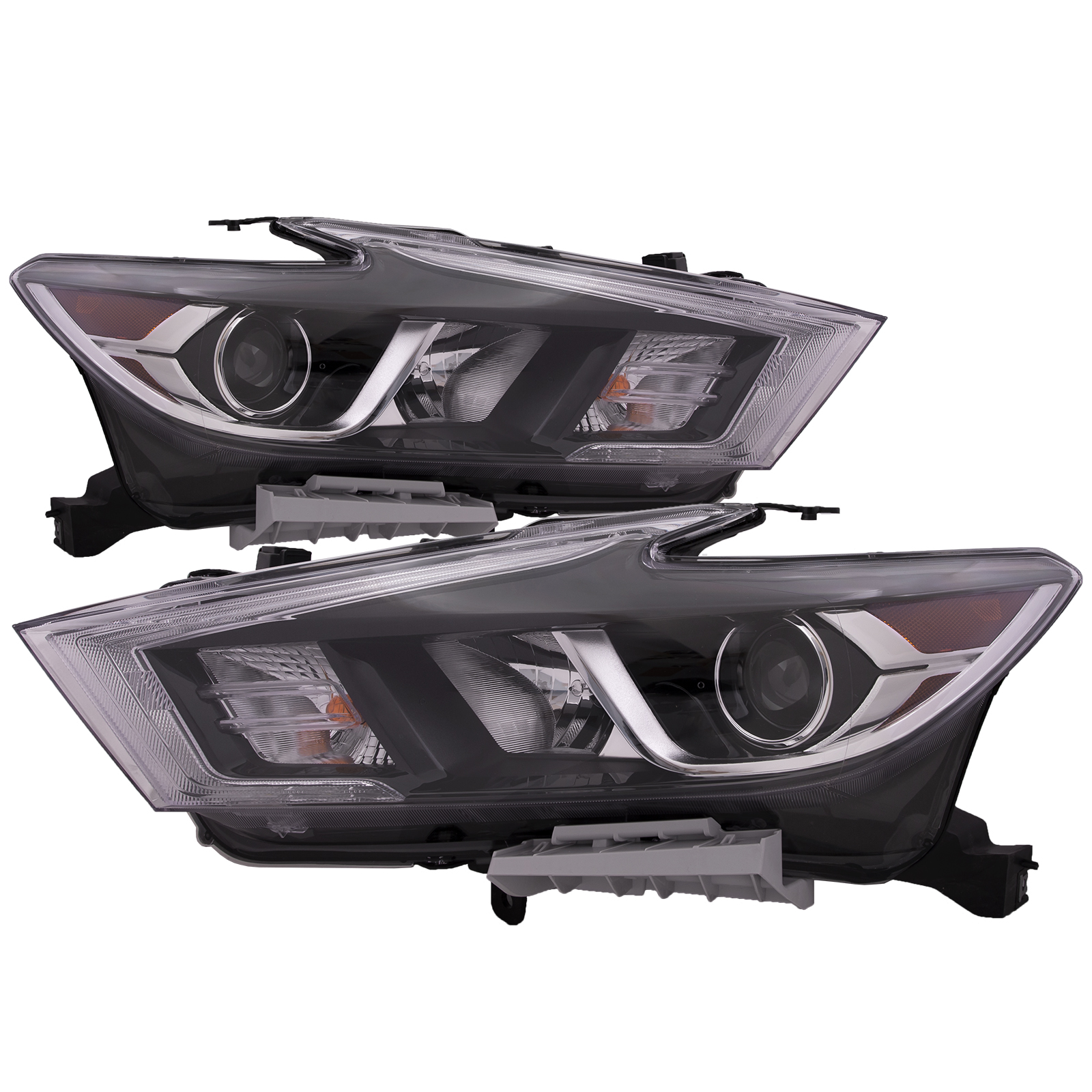 Headlight Set For 16-18 Nissan Maxima; CAPA Certified