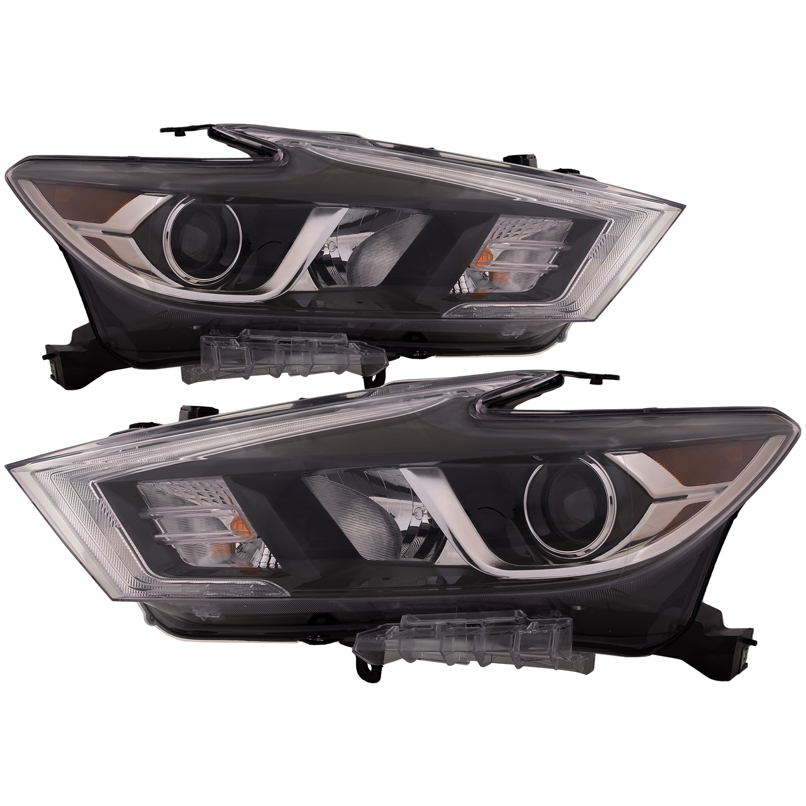Headlight Set For 16-18 Nissan Maxima; CAPA Certified