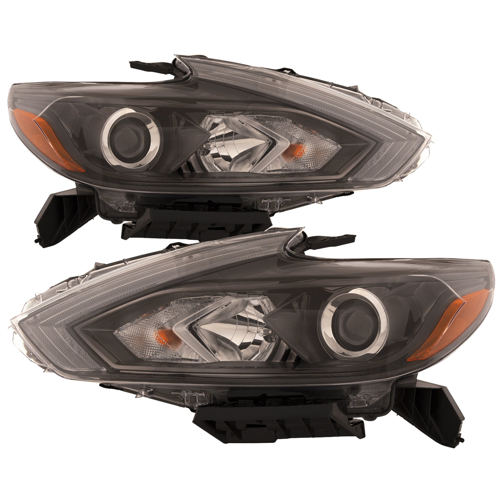 Headlight Set For 16-18 Nissan Altima; CAPA Certified
