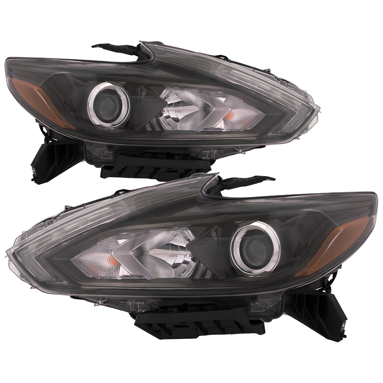 Headlight Set For 16-18 Nissan Altima; CAPA Certified