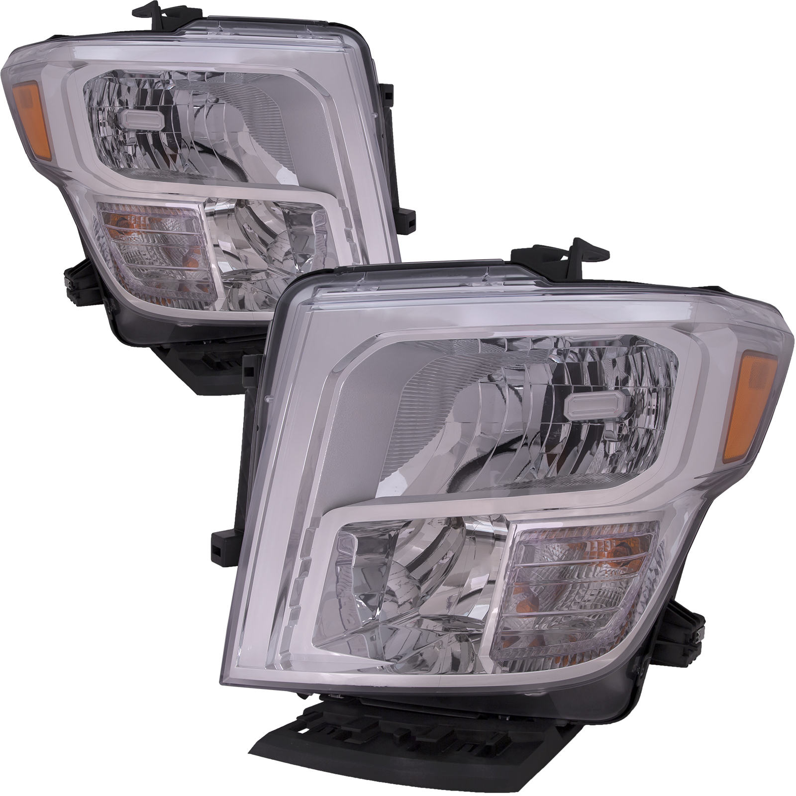 Headlight Set For 17-23 Nissan Titan, 16-23 Nissan Titan XD; CAPA Certified