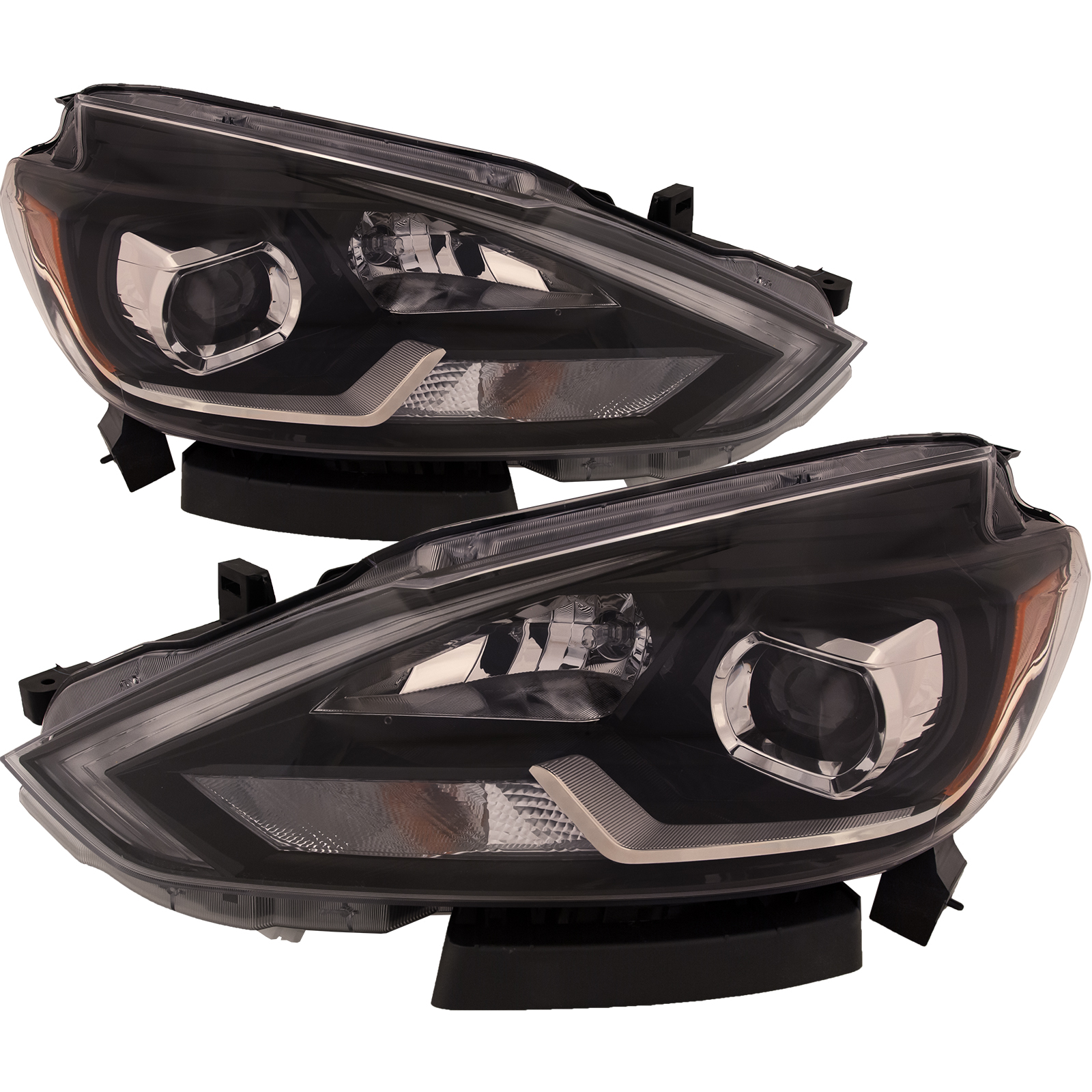 Headlight Set For 18-19 Nissan Sentra