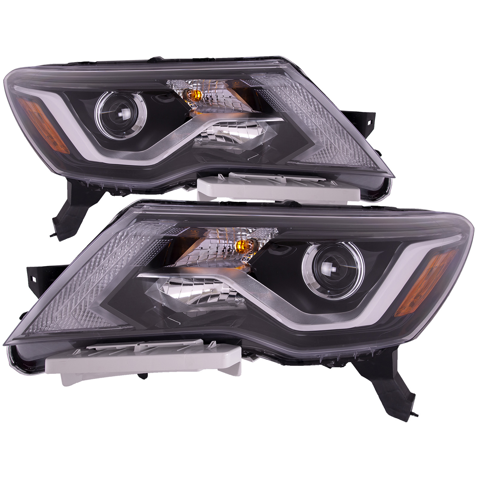 Headlight Set For 17-20 Nissan Pathfinder; CAPA Certified