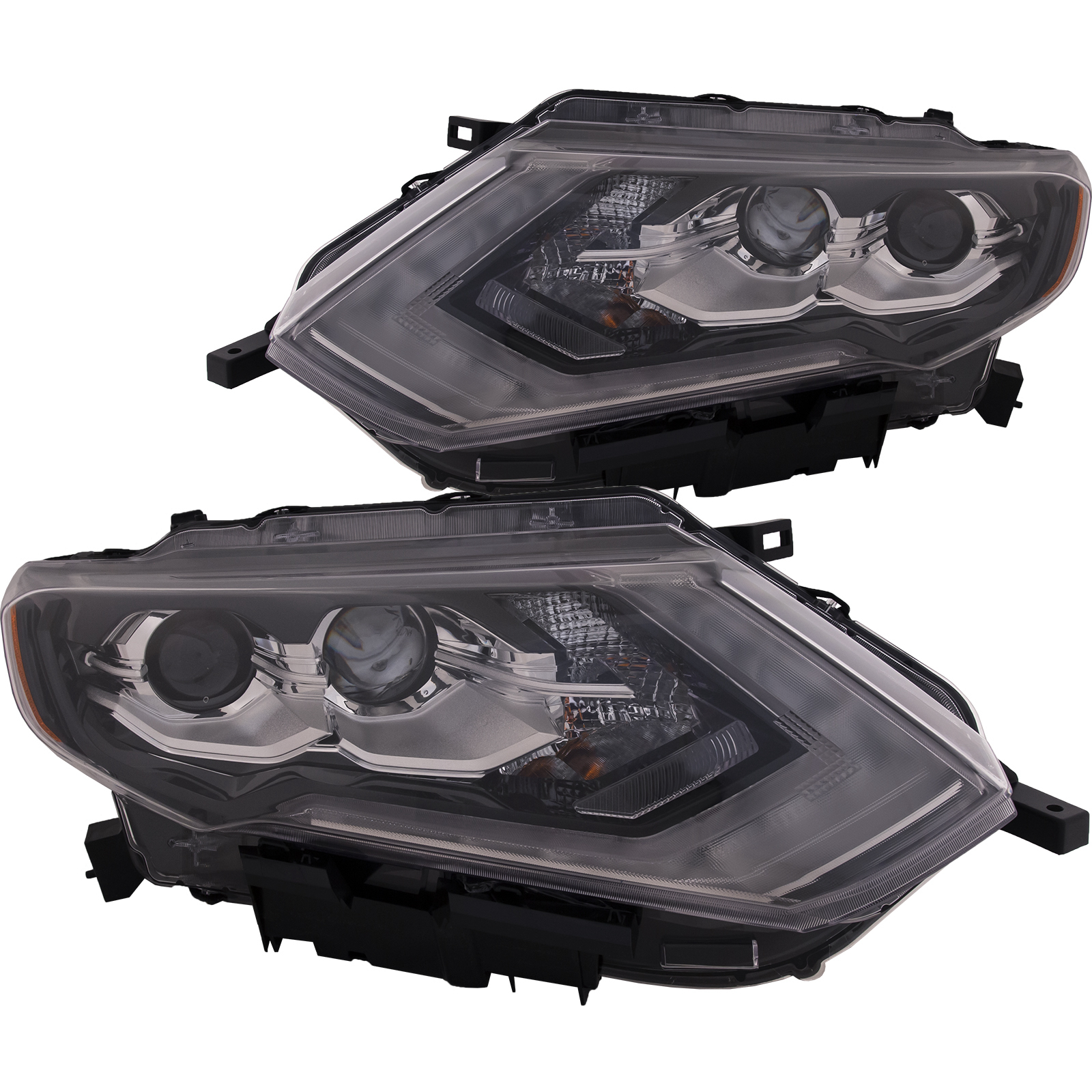 Headlight Set For 19-20 Nissan Rogue; CAPA Certified