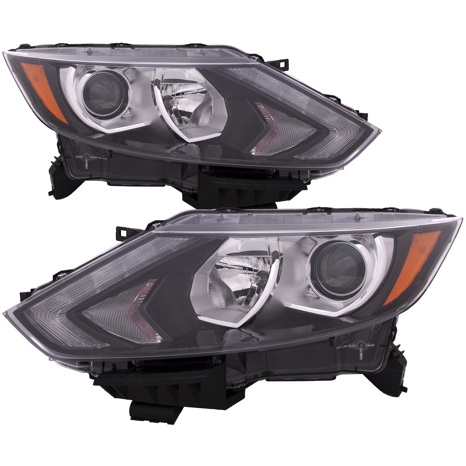 Headlight Set For 17-19 Nissan Qashqai, 17-19 Nissan Rogue Sport; CAPA Certified