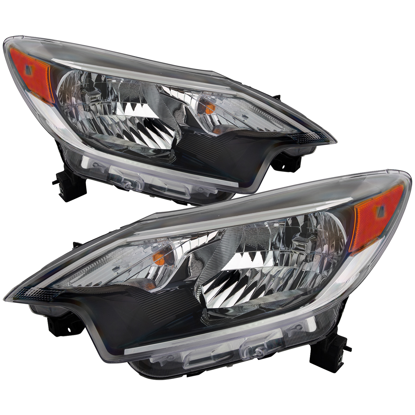Headlight Set For 17-19 Nissan Versa Note; CAPA Certified