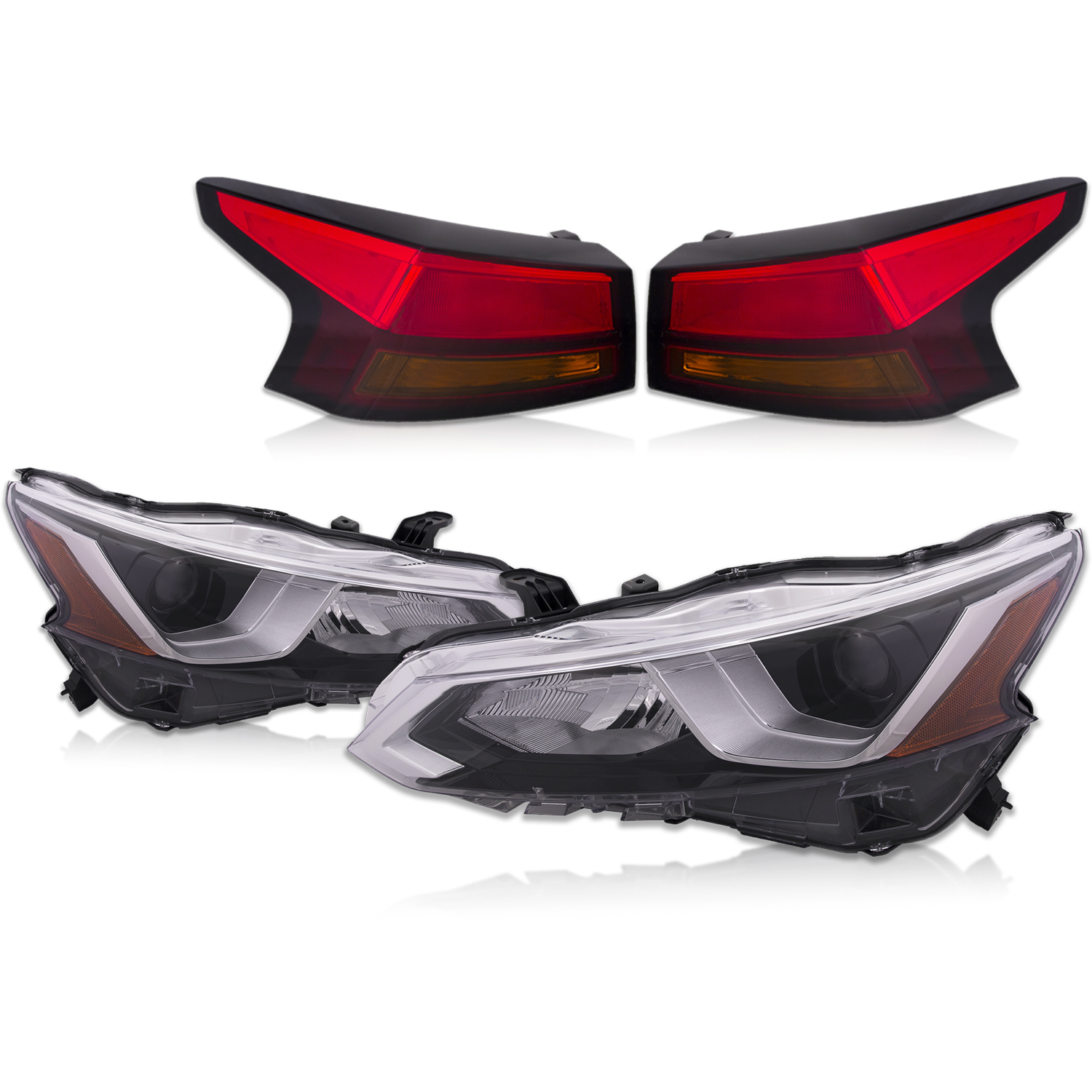 Headlight Set For 19-22 Nissan Altima; CAPA Certified