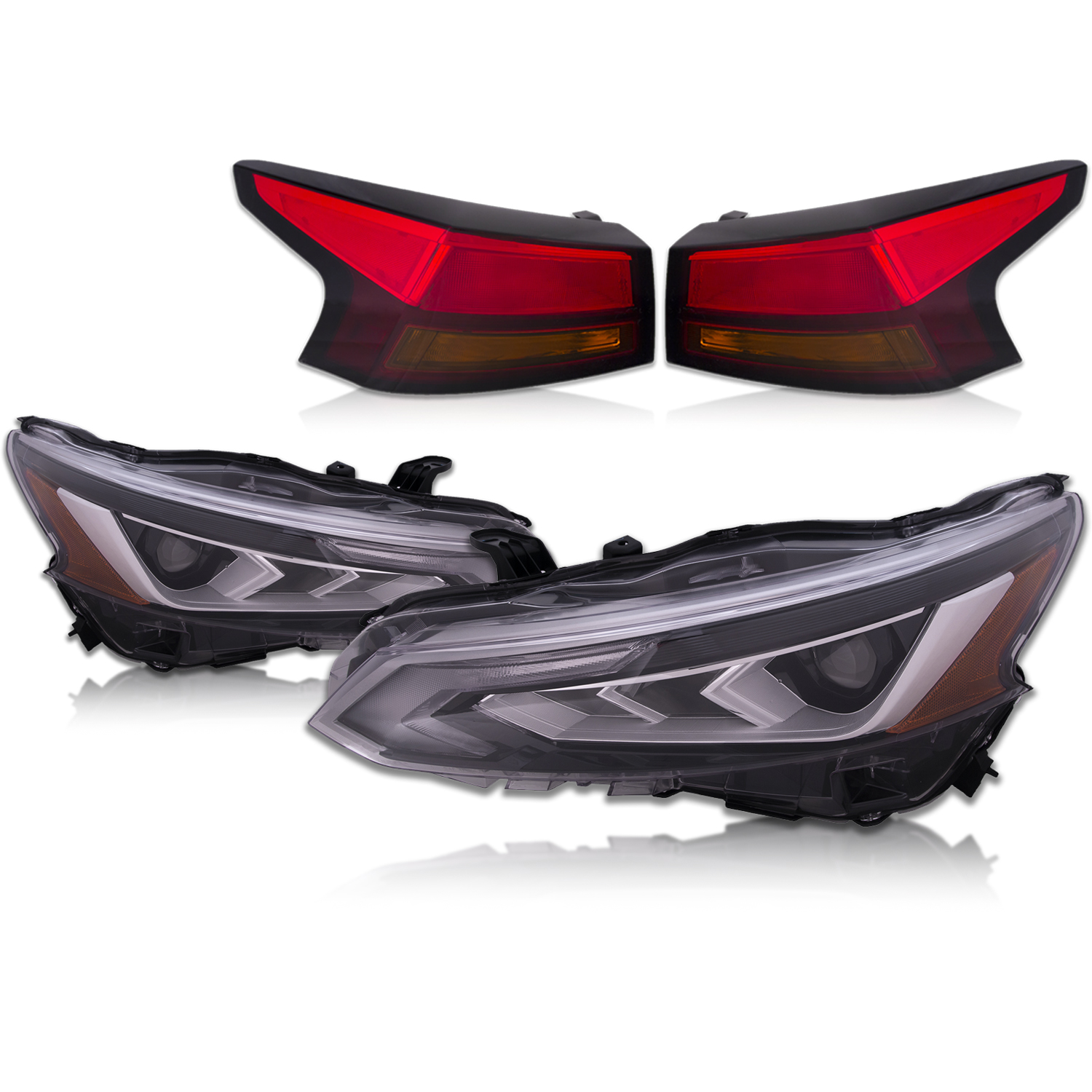 Headlight Set For 19-22 Nissan Altima; CAPA Certified