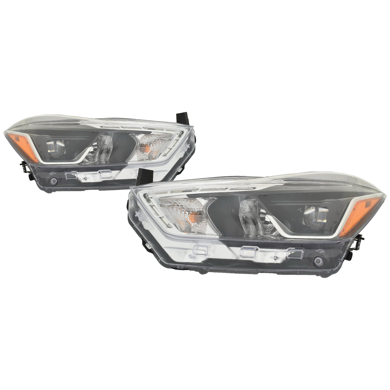 Headlight Set For 18-20 Nissan Kicks; CAPA Certified