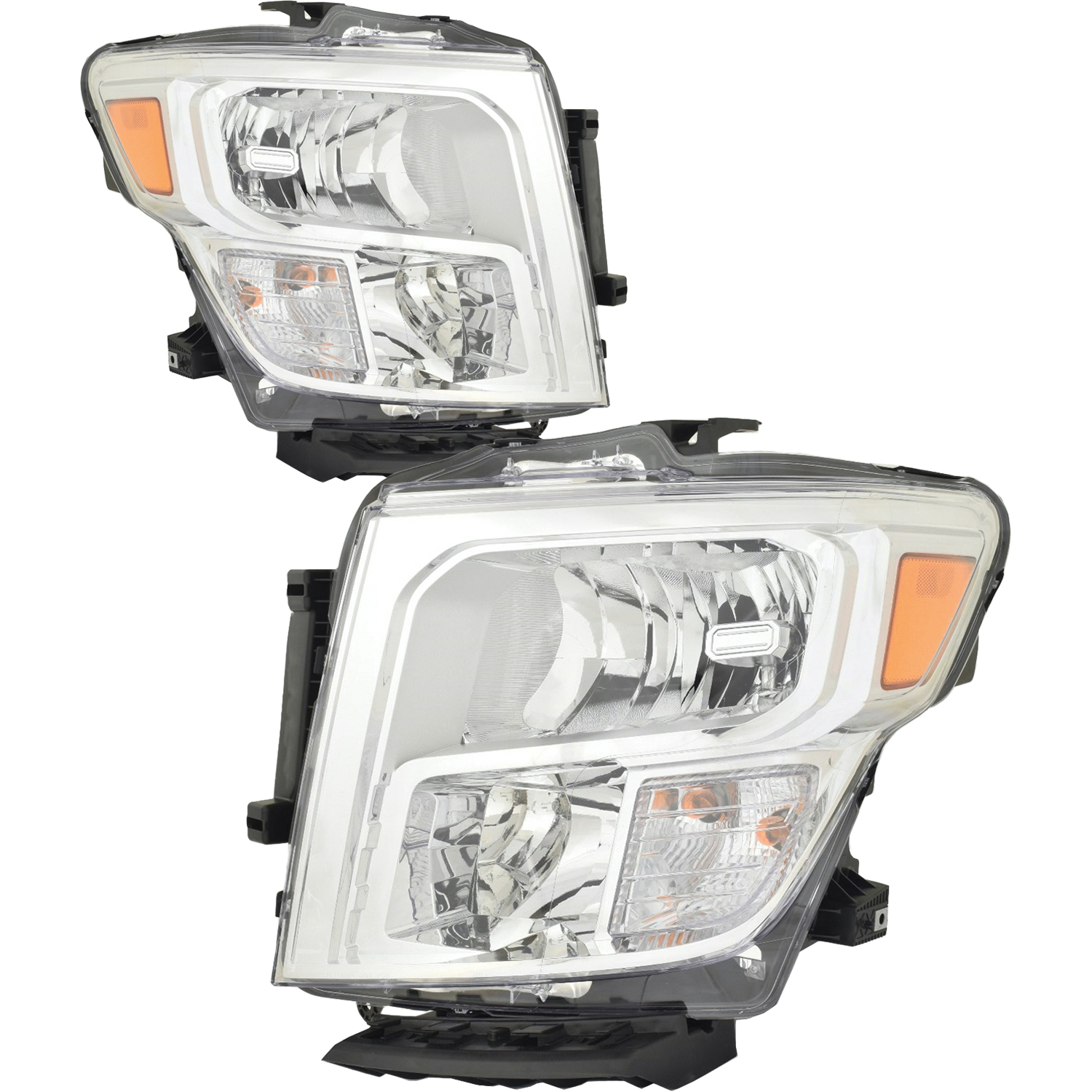 Headlight Set For 20-24 Nissan TITAN, 20-24 Nissan TITAN XD; CAPA Certified