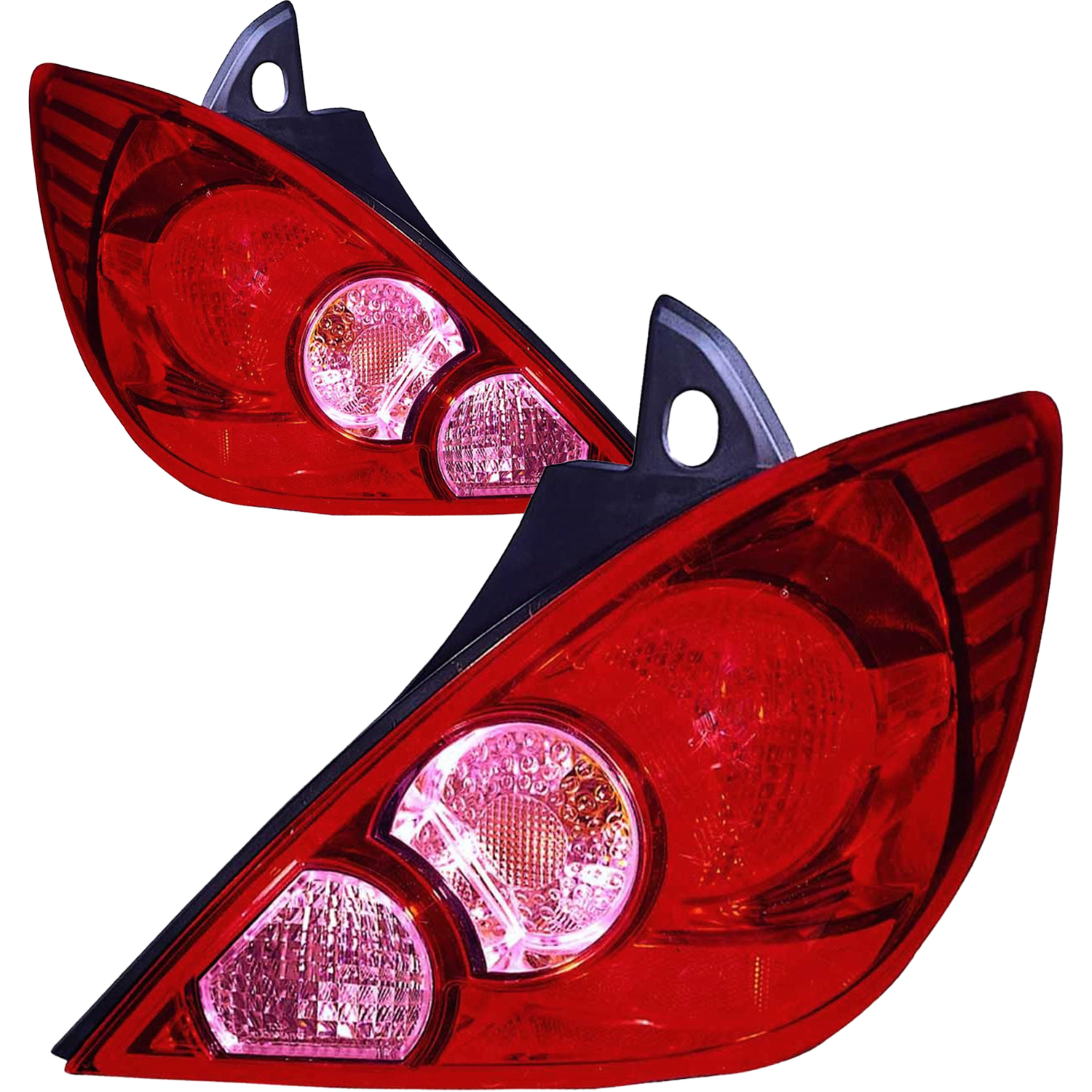 Tail Light Set For 07-12 Nissan Versa; CAPA Certified