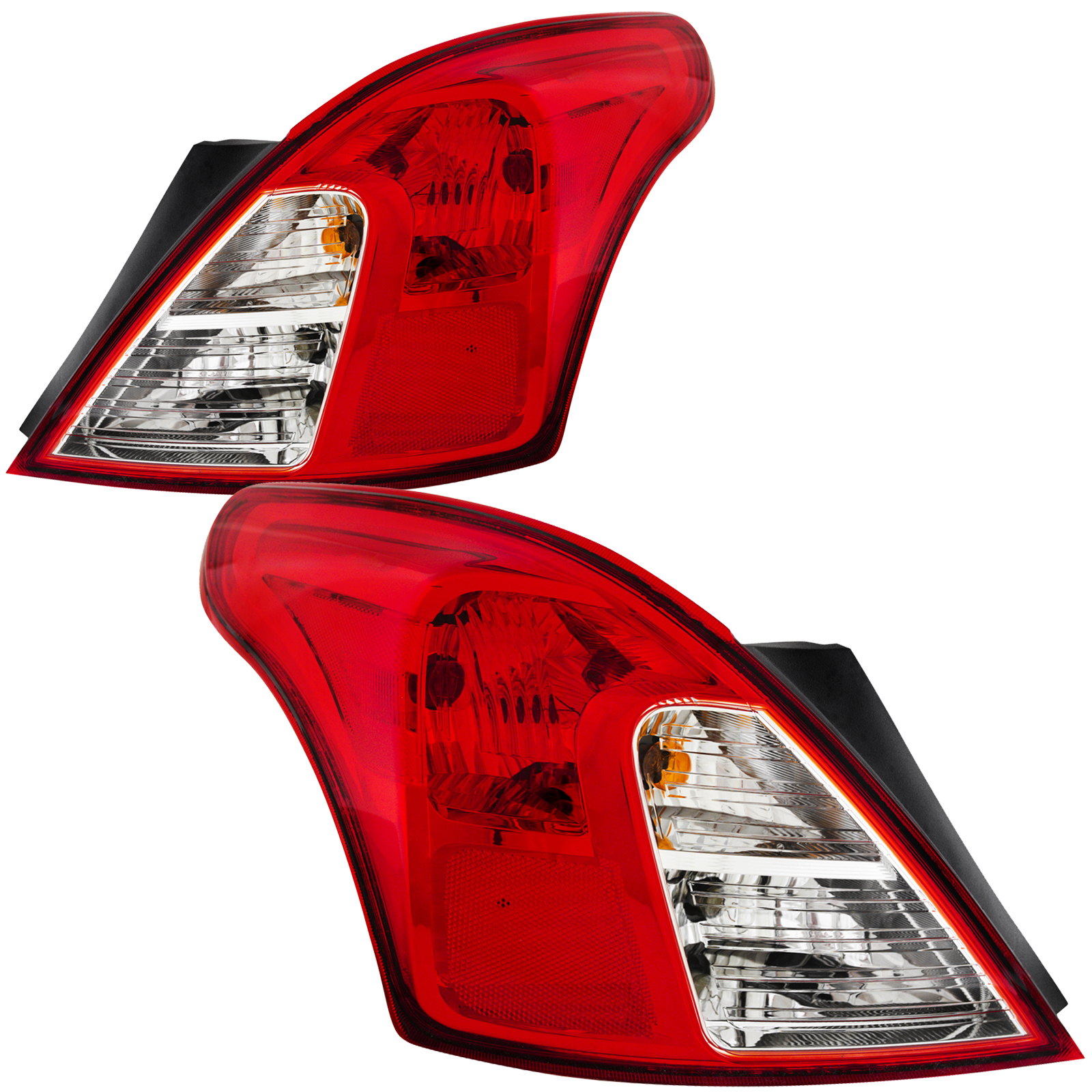 Tail Light Set For 12-19 Nissan Versa; CAPA Certified