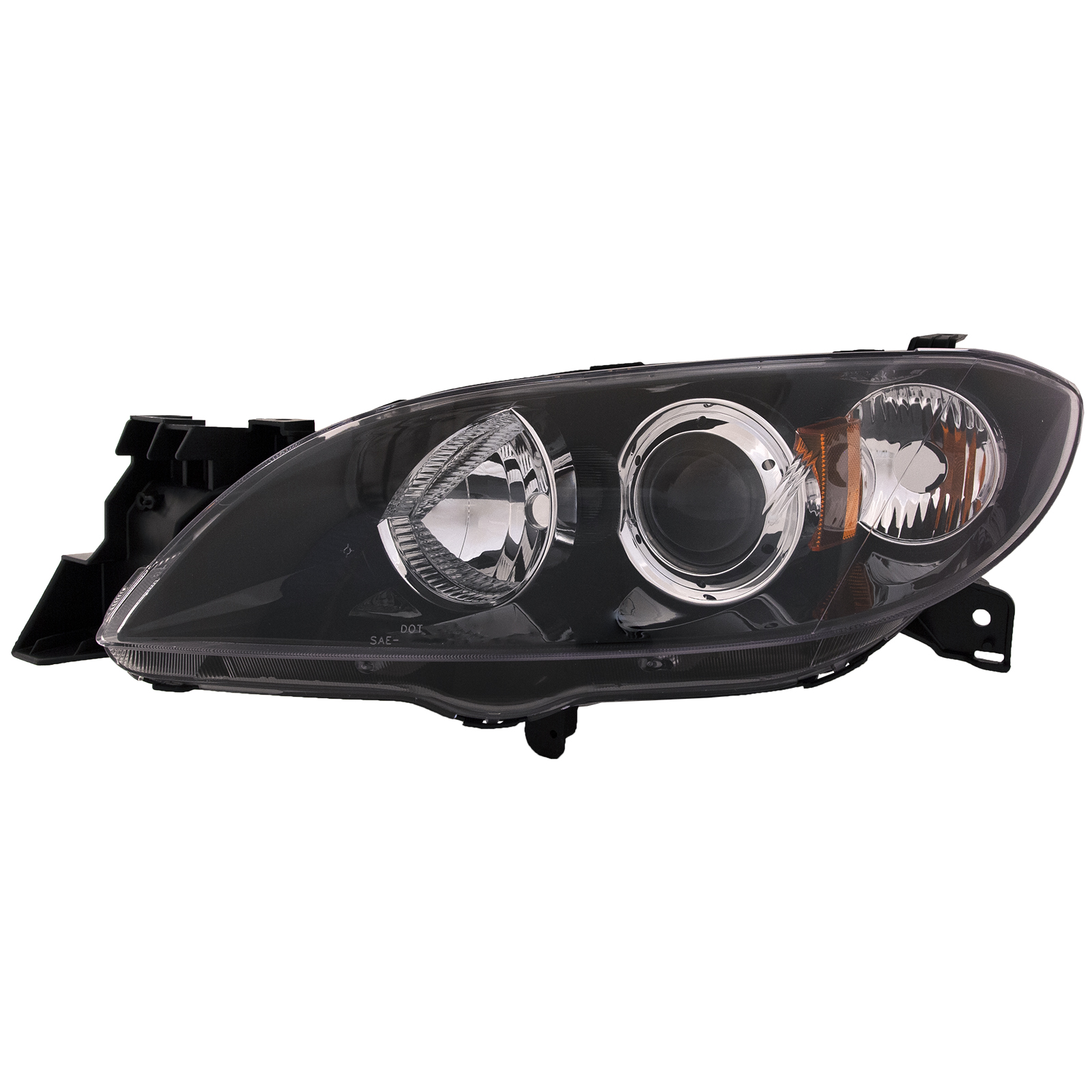 Left Driver Side Headlight For 04-09 Mazda 3; CAPA Certified