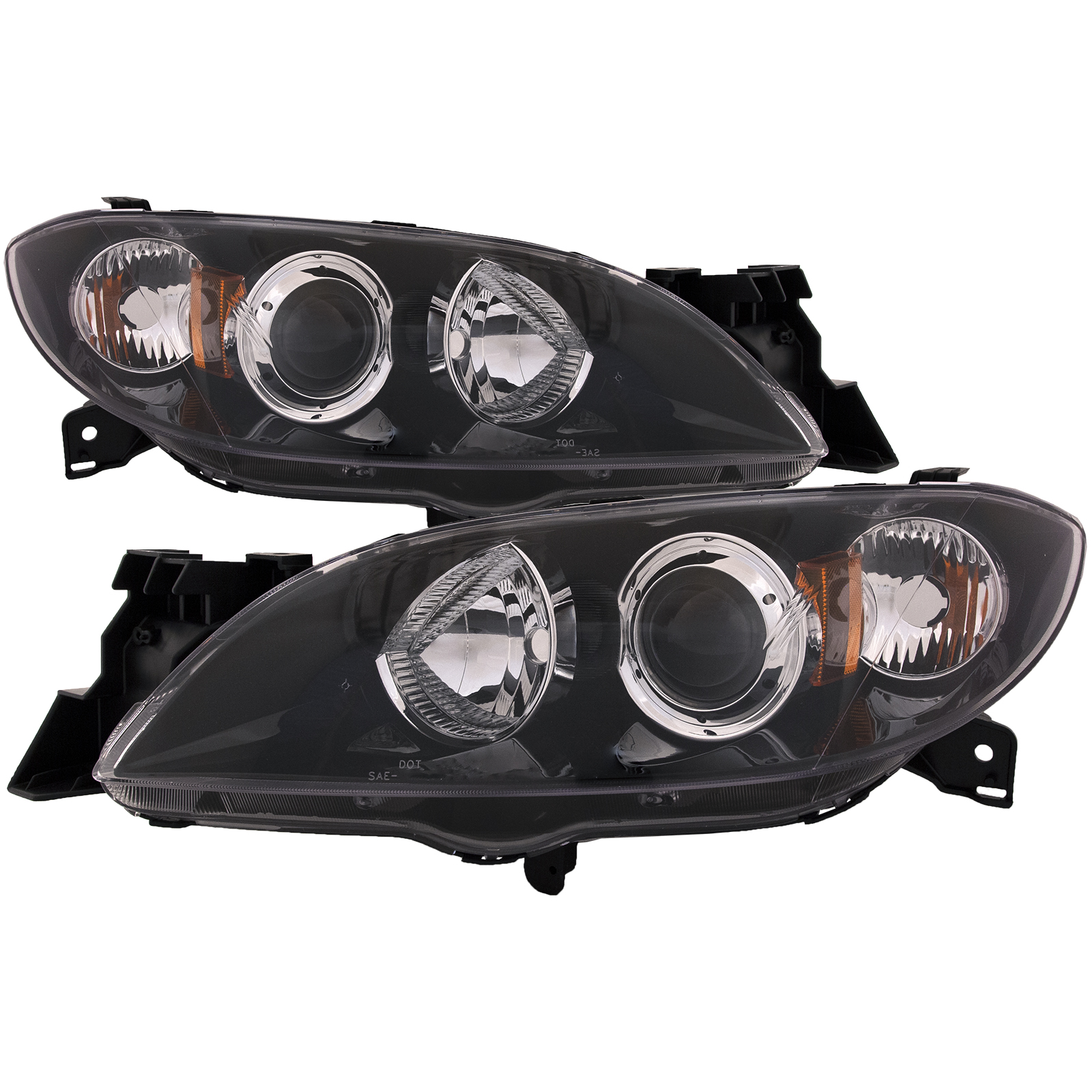 Headlight Set For 04-09 Mazda 3; CAPA Certified