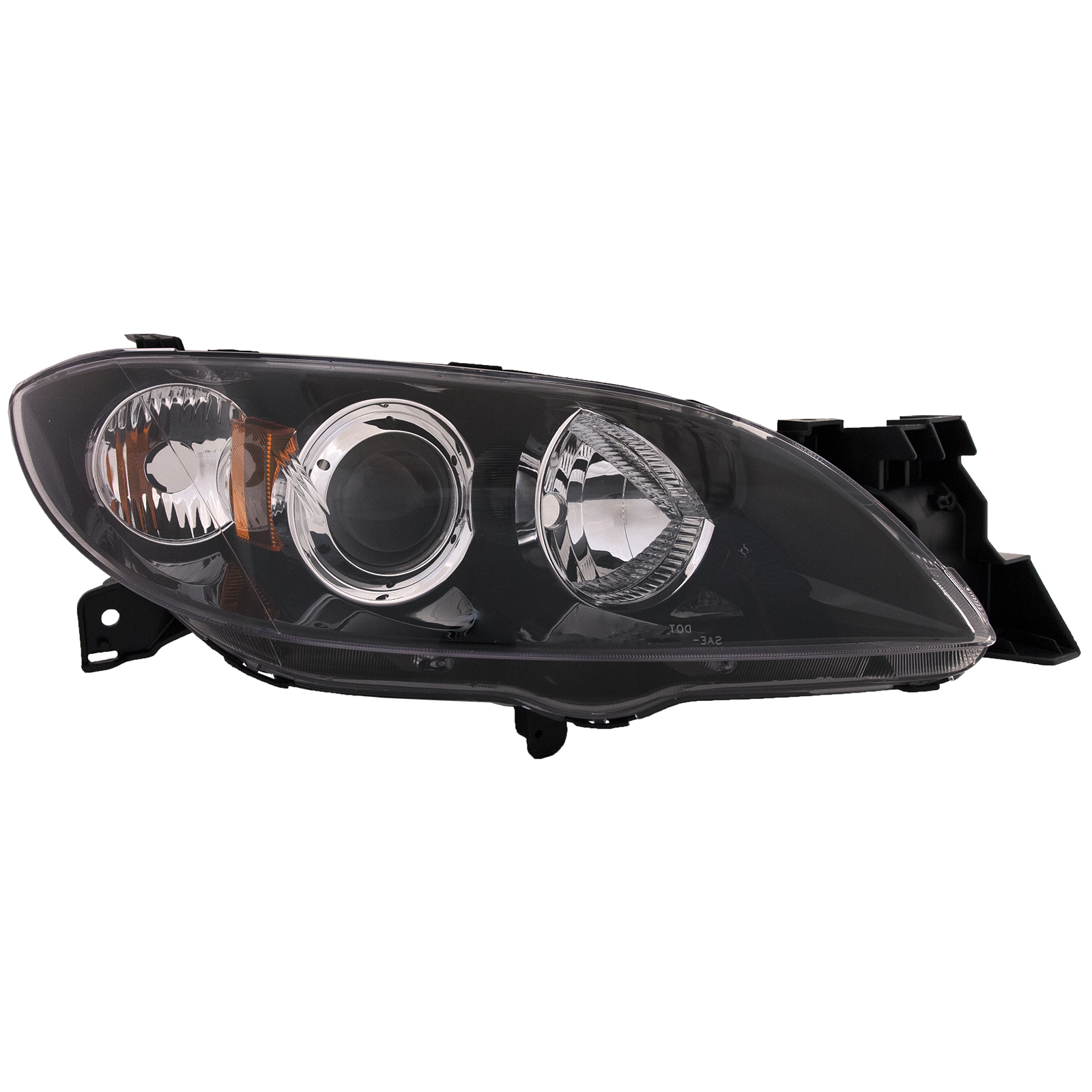 Right Passenger Side Headlight For 04-09 Mazda 3; CAPA Certified