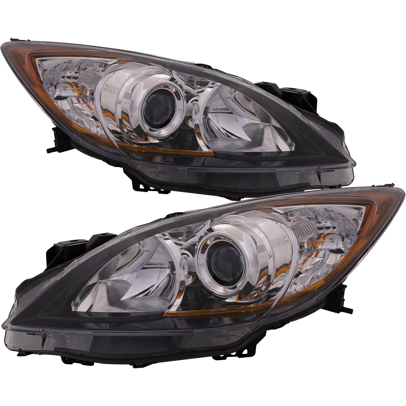 Headlight Set For 10-13 Mazda 3; CAPA Certified