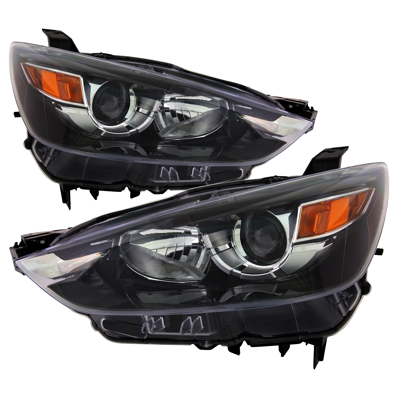 Headlight Set For 16-22 Mazda CX-3; CAPA Certified