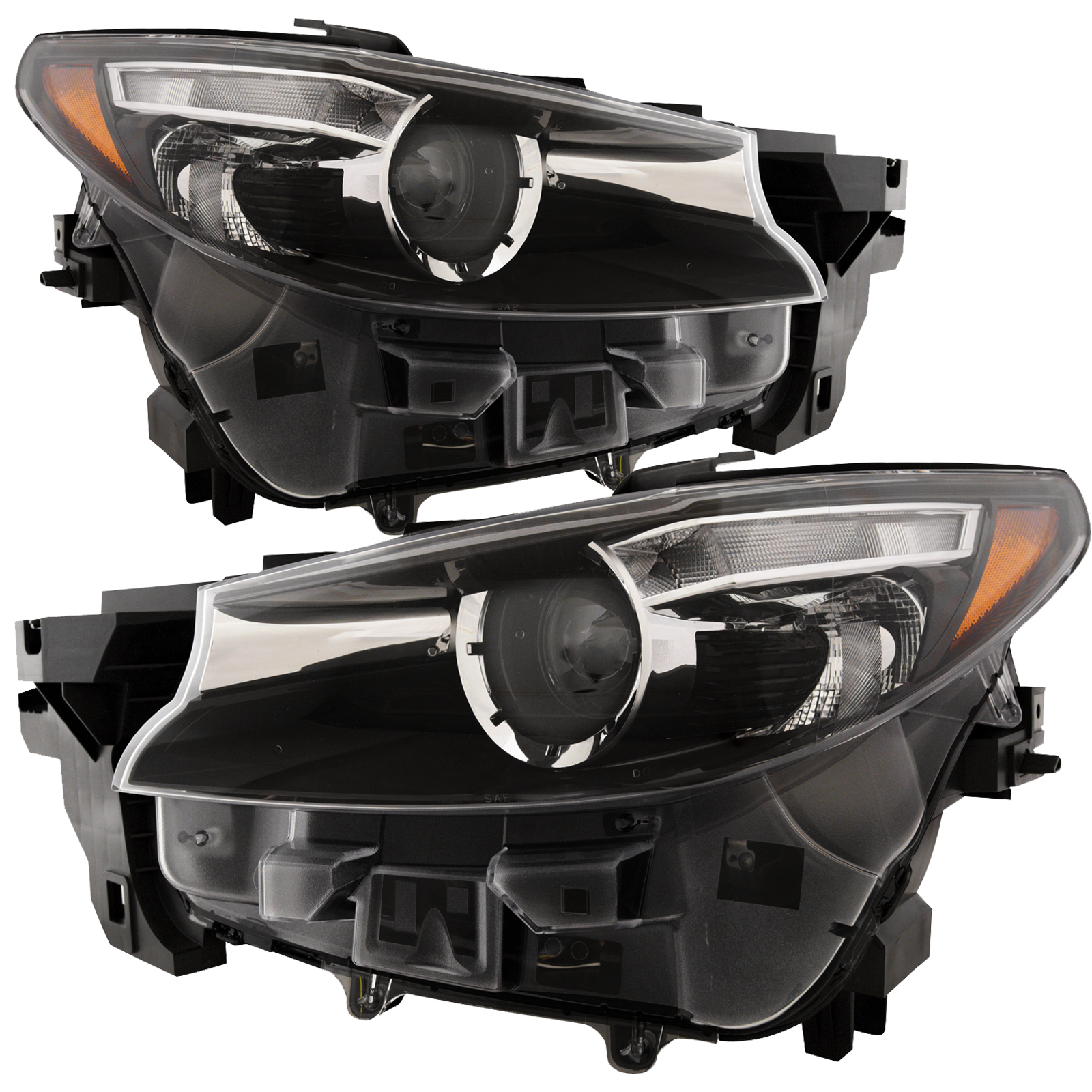 Headlight Set For 16-23 Mazda CX-9; CAPA Certified