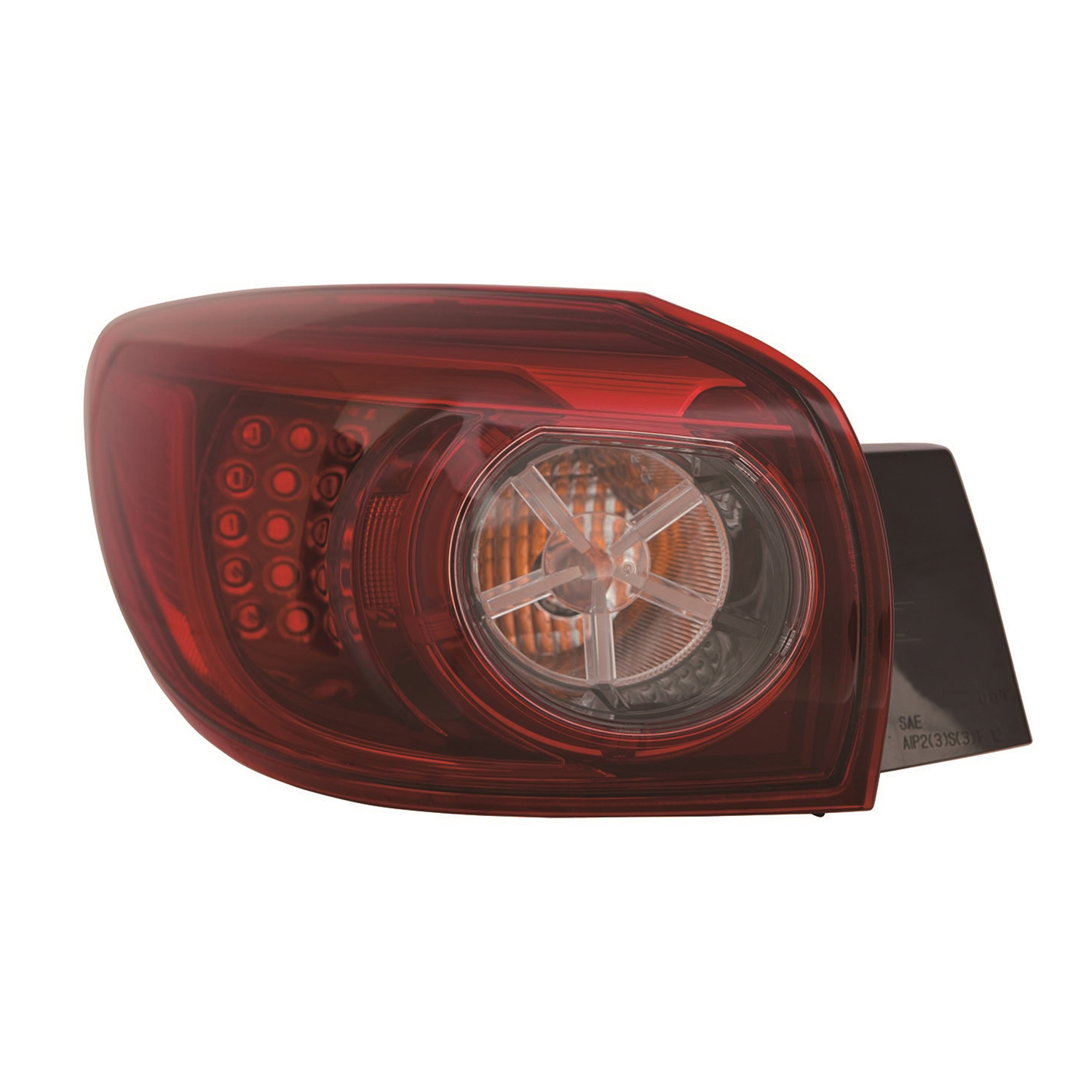 Left Driver Side Tail Light For 14-18 Mazda 3; CAPA Certified